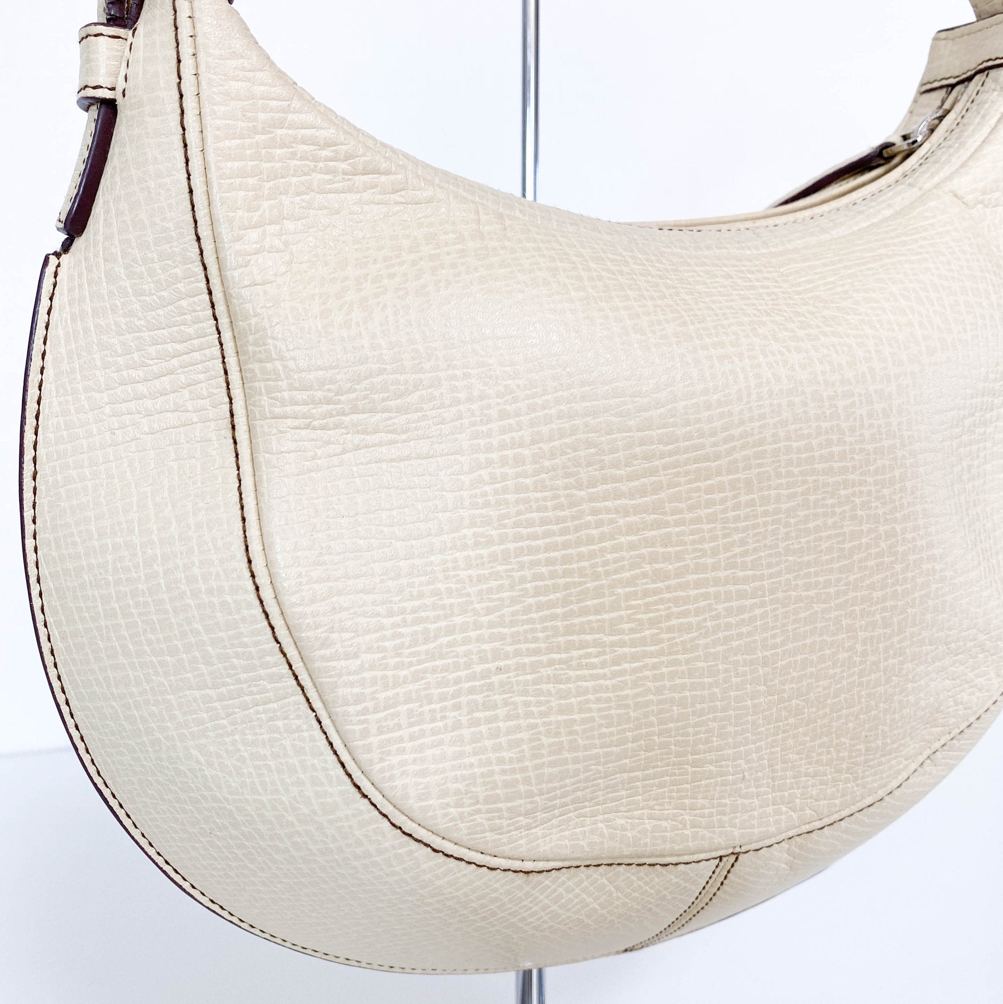 LOEWE Ivory Leather Crescent Shoulder Bag, in , Sold by HIVE PRELOVED - Shoulder Bags, ,