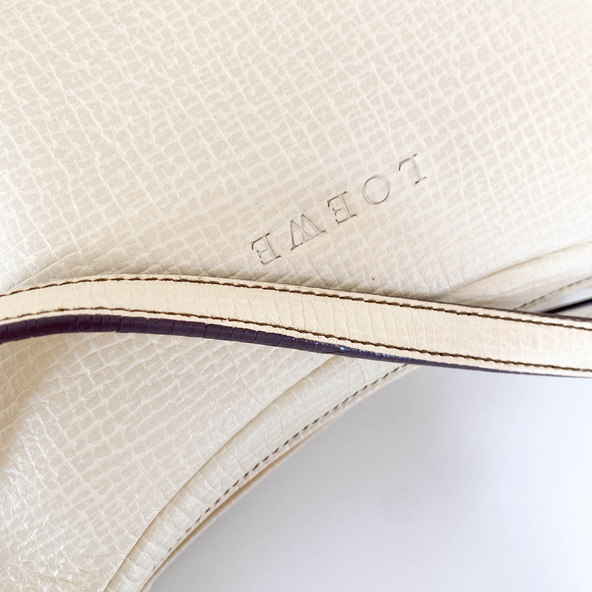 LOEWE Ivory Leather Crescent Shoulder Bag, in , Sold by HIVE PRELOVED - Shoulder Bags, ,