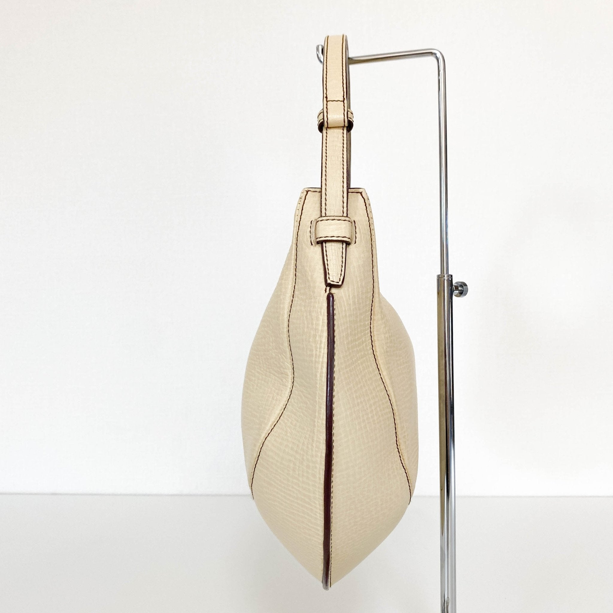 LOEWE Ivory Leather Crescent Shoulder Bag, in , Sold by HIVE PRELOVED - Shoulder Bags, ,