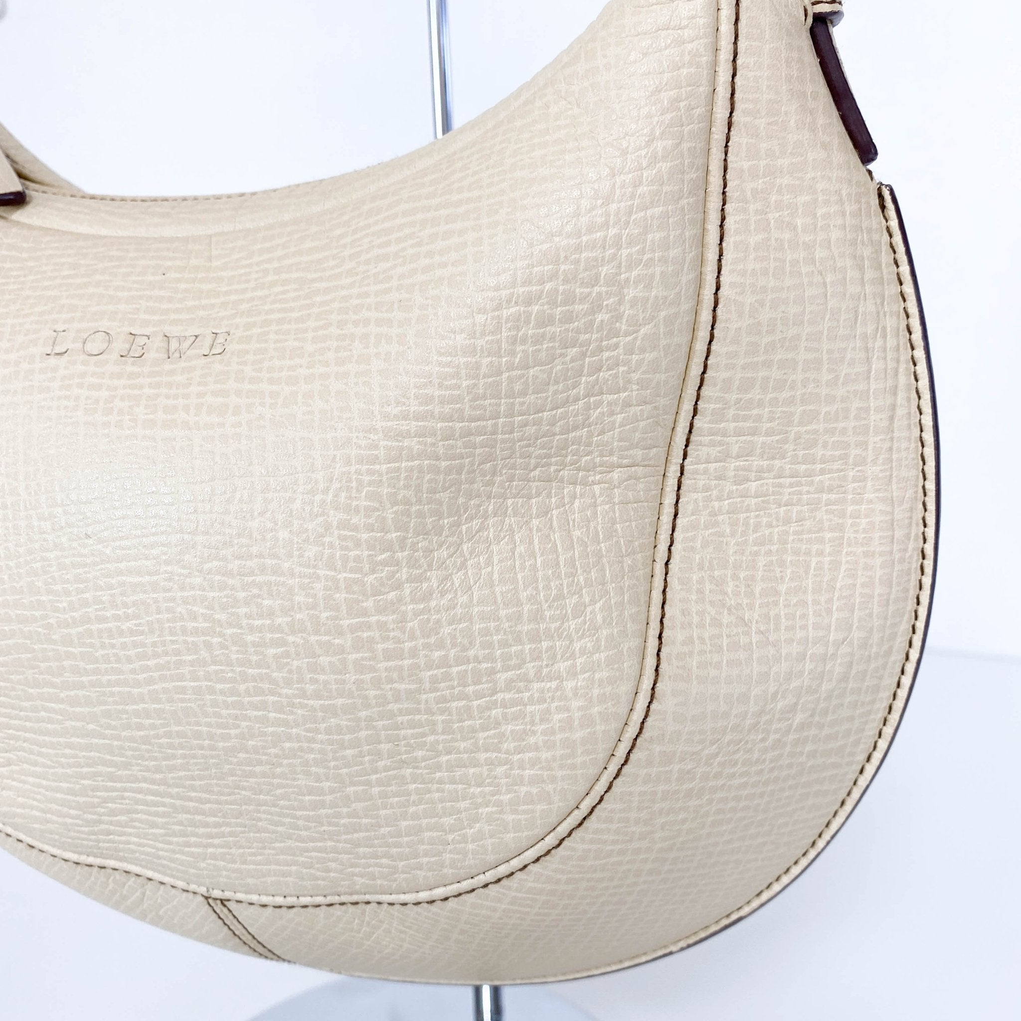 LOEWE Ivory Leather Crescent Shoulder Bag, in , Sold by HIVE PRELOVED - Shoulder Bags, ,