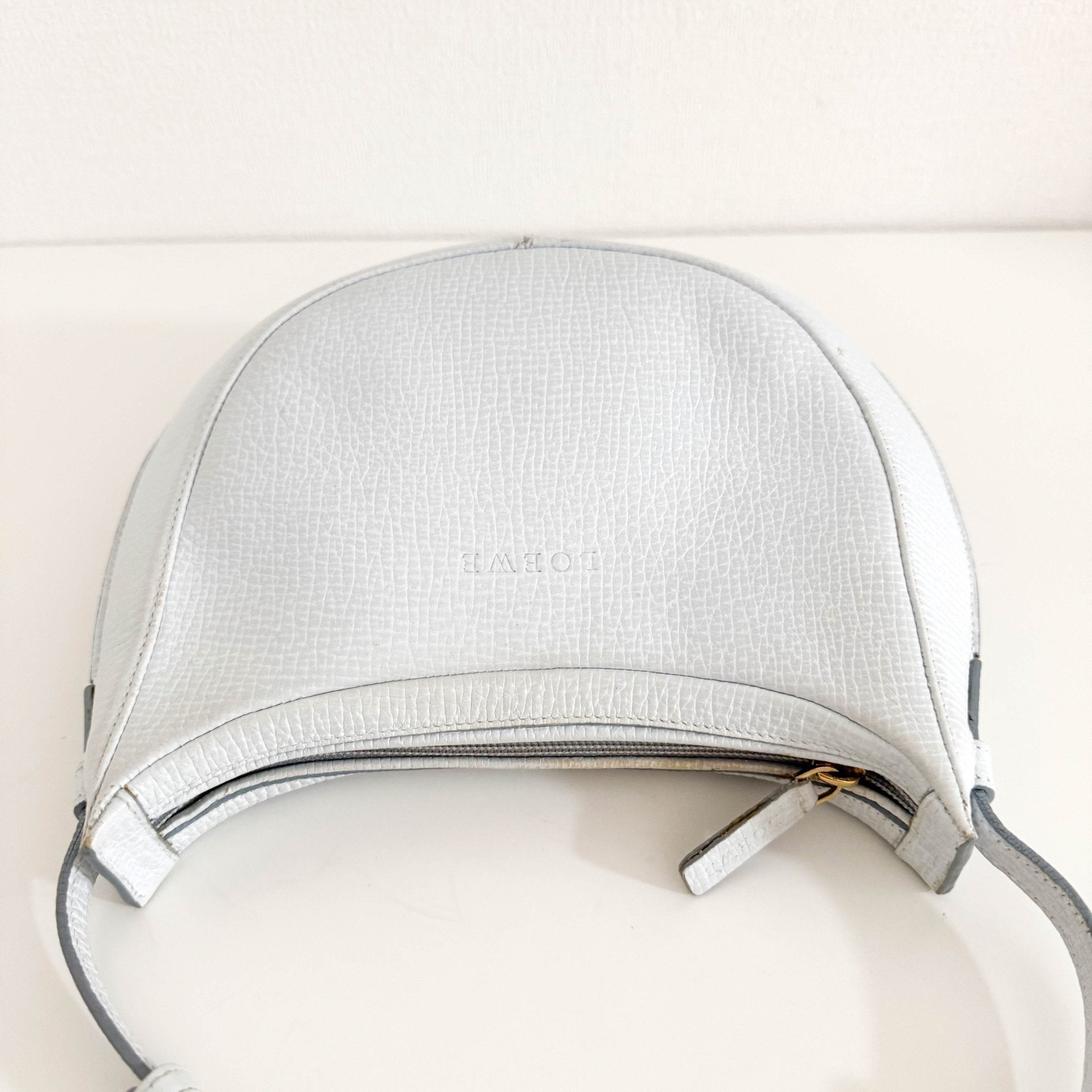 LOEWE Leather Half Moon Shoulder Bag Ice Blue, in , Sold by HIVE PRELOVED - Shoulder Bags, ,