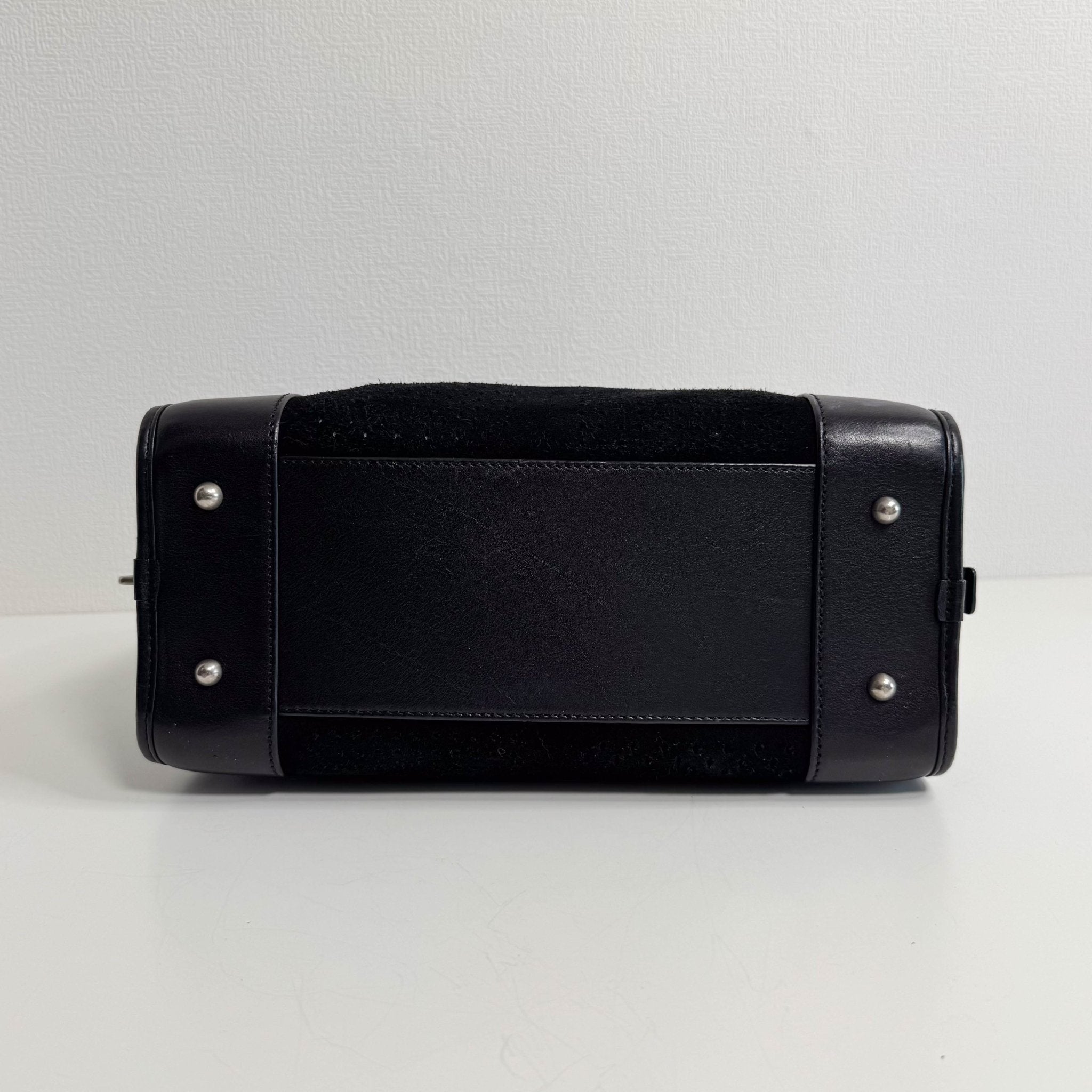 LOEWE Loewe Amazona 28 Black Suede Boston Bag, in , Sold by HIVE PRELOVED - Handle Bags, ,