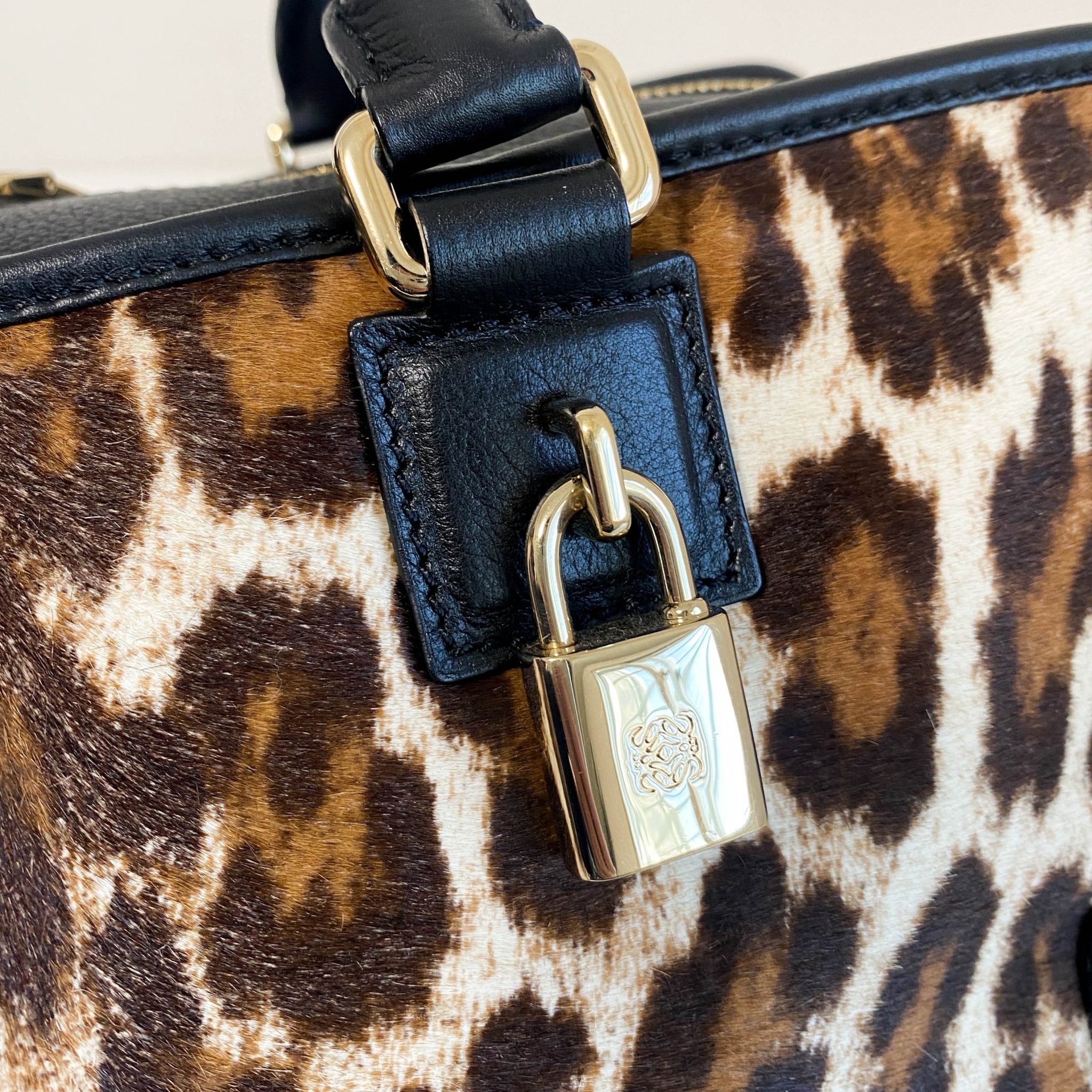 LOEWE Loewe Amazona 36 Leopard Print Pony Hair Handbag, in , Sold by HIVE PRELOVED - Handle Bags, ,