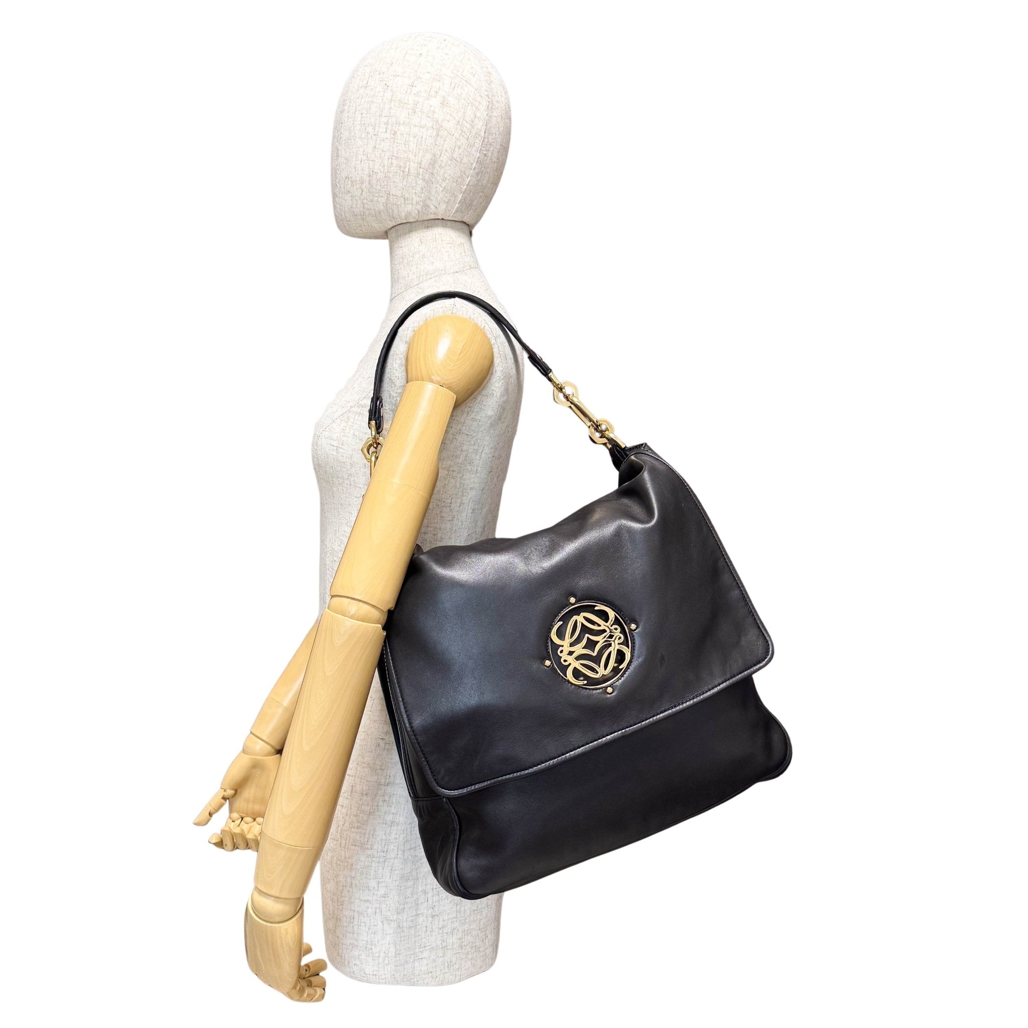 LOEWE Loewe Anagram Crossbody Bag Black Leather, in , Sold by HIVE PRELOVED - Crossbody bags, ,