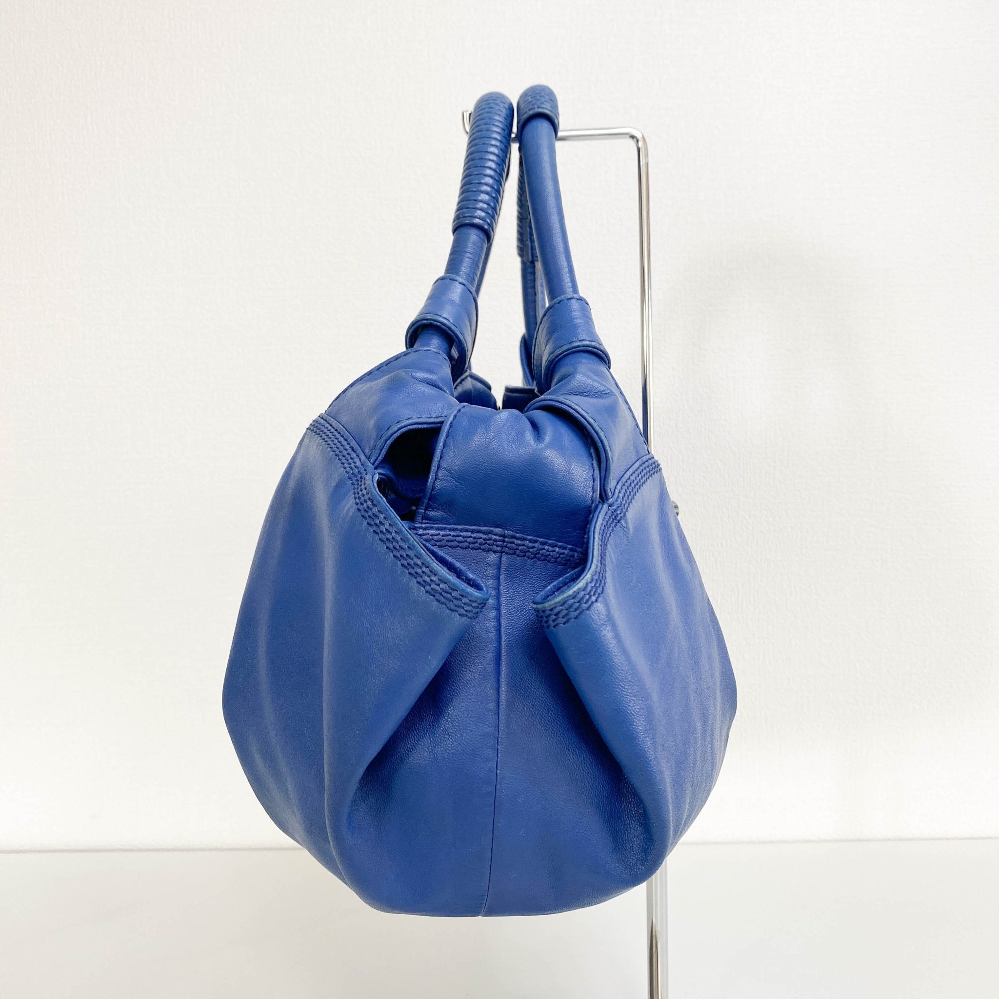 LOEWE Nappa Aire Anagram Blue Leather Handbag, in , Sold by HIVE PRELOVED - Handle Bags, Shoulder Bags,