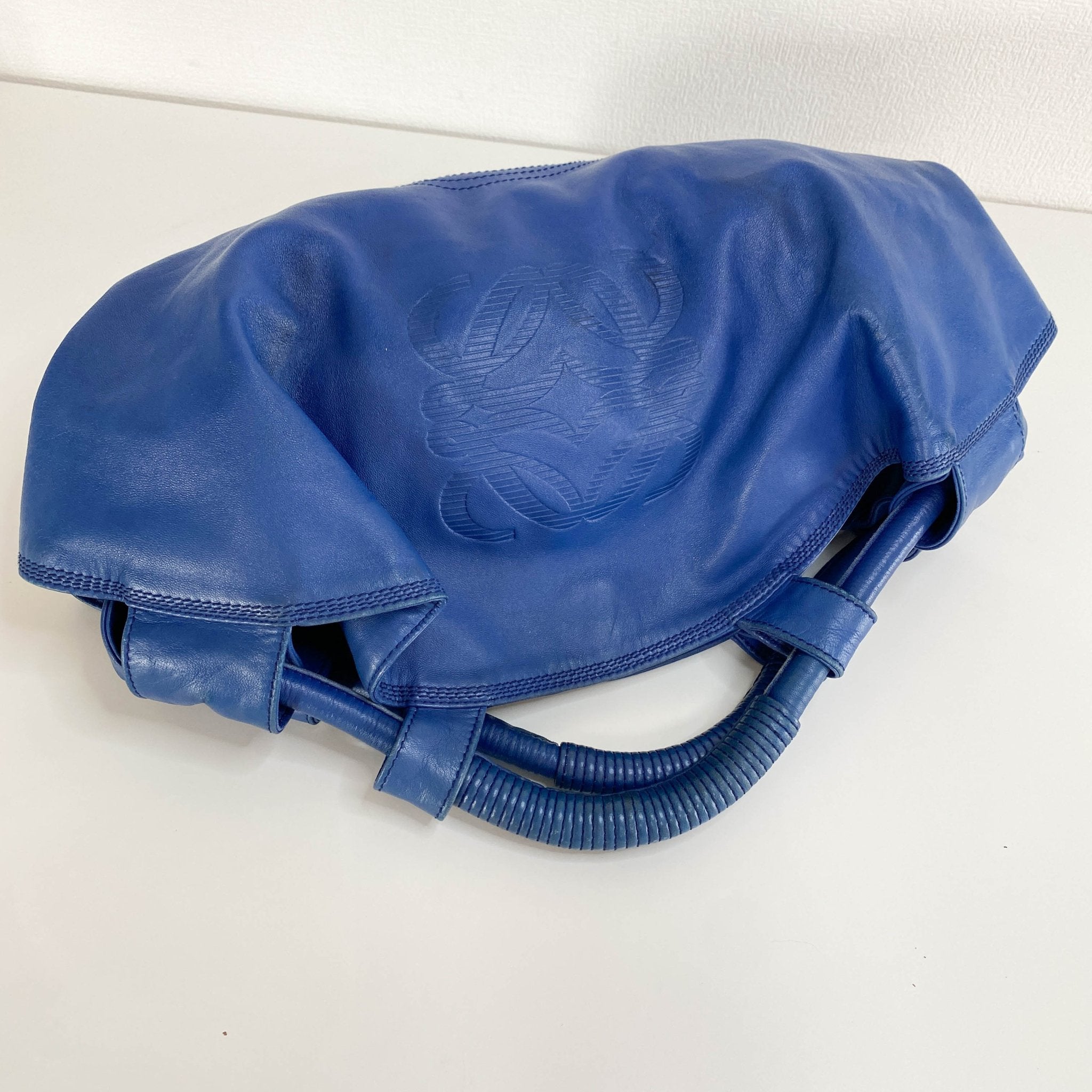 LOEWE Nappa Aire Anagram Blue Leather Handbag, in , Sold by HIVE PRELOVED - Handle Bags, Shoulder Bags,