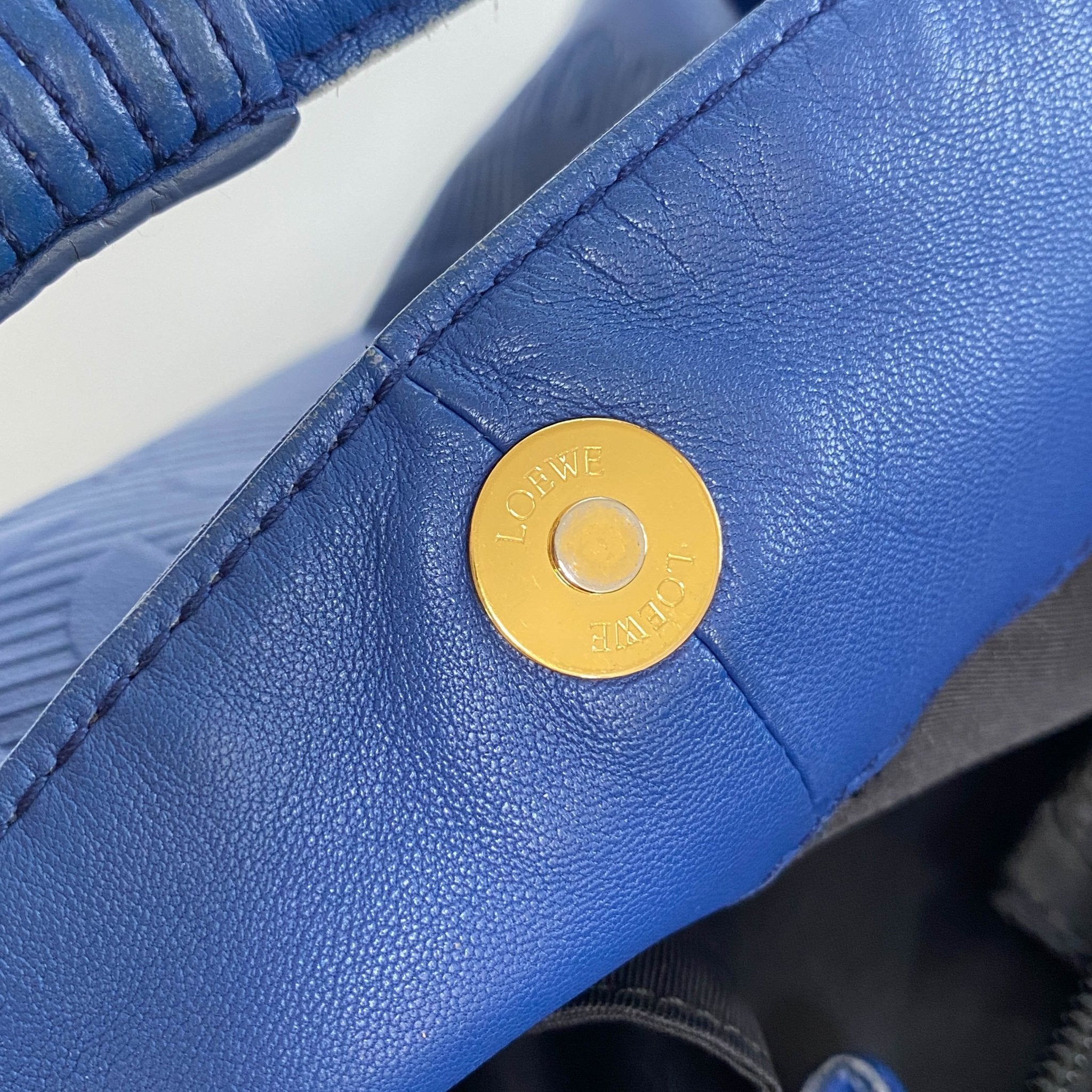 LOEWE Nappa Aire Anagram Blue Leather Handbag, in , Sold by HIVE PRELOVED - Handle Bags, Shoulder Bags,