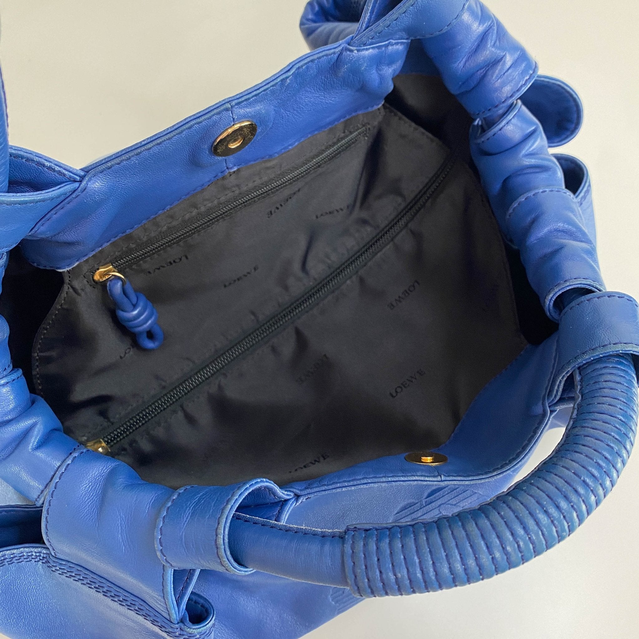 LOEWE Nappa Aire Anagram Blue Leather Handbag, in , Sold by HIVE PRELOVED - Handle Bags, Shoulder Bags,