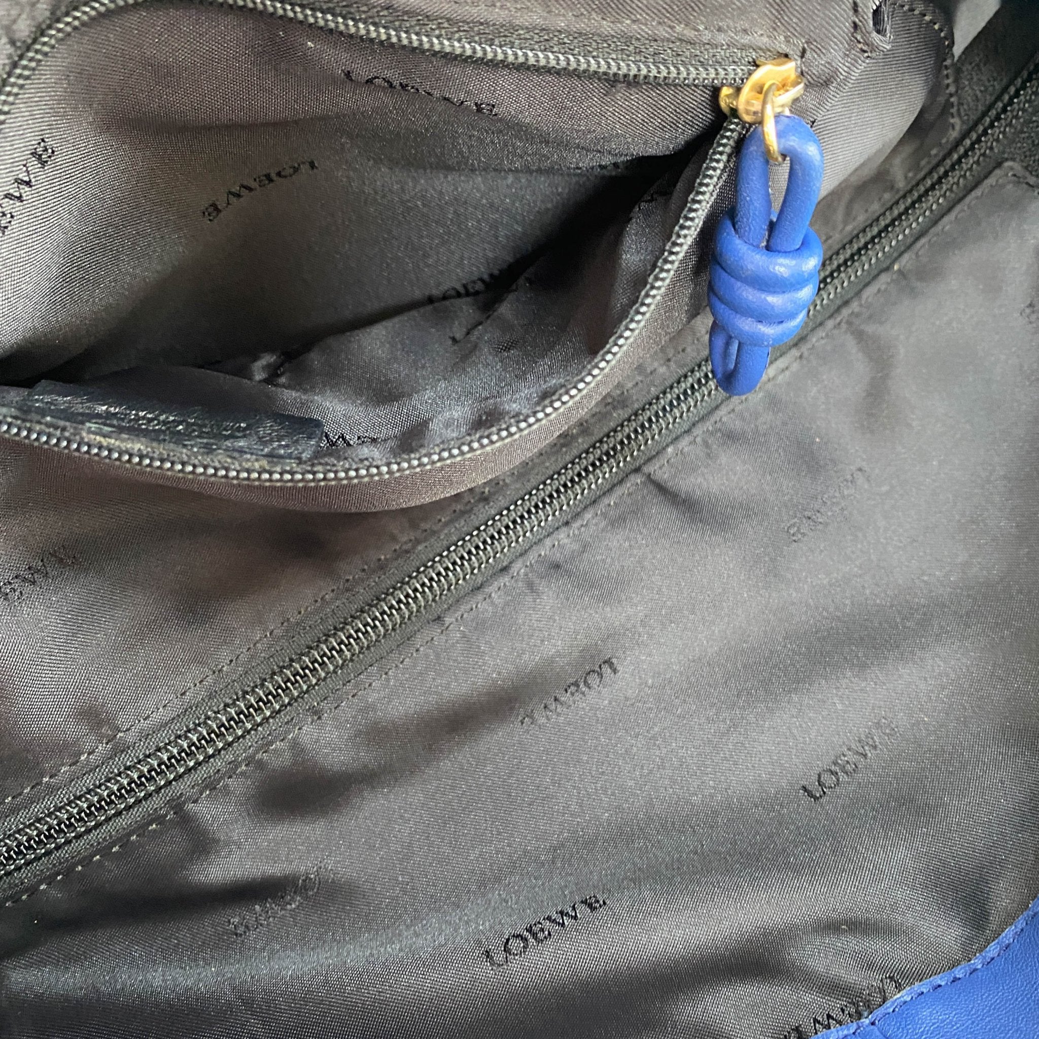 LOEWE Nappa Aire Anagram Blue Leather Handbag, in , Sold by HIVE PRELOVED - Handle Bags, Shoulder Bags,