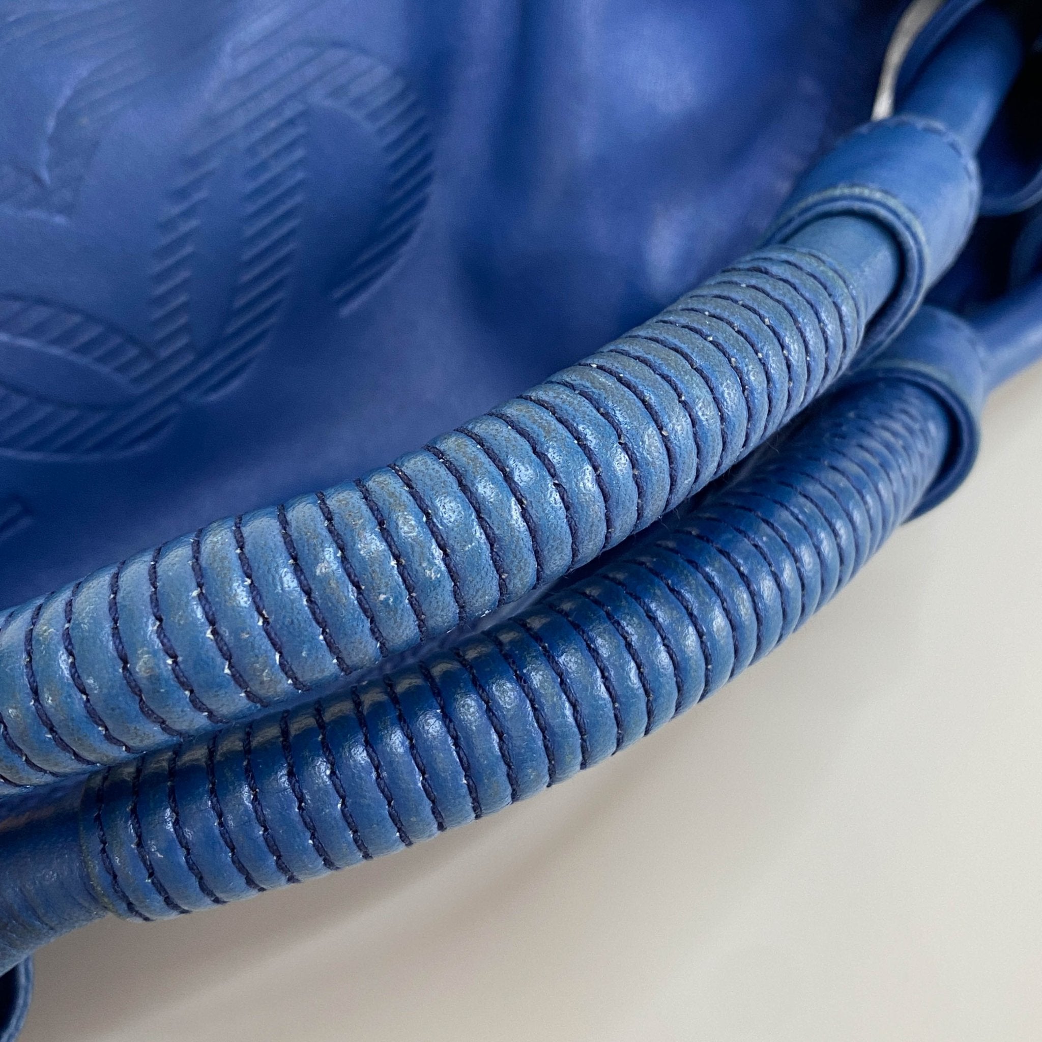 LOEWE Nappa Aire Anagram Blue Leather Handbag, in , Sold by HIVE PRELOVED - Handle Bags, Shoulder Bags,