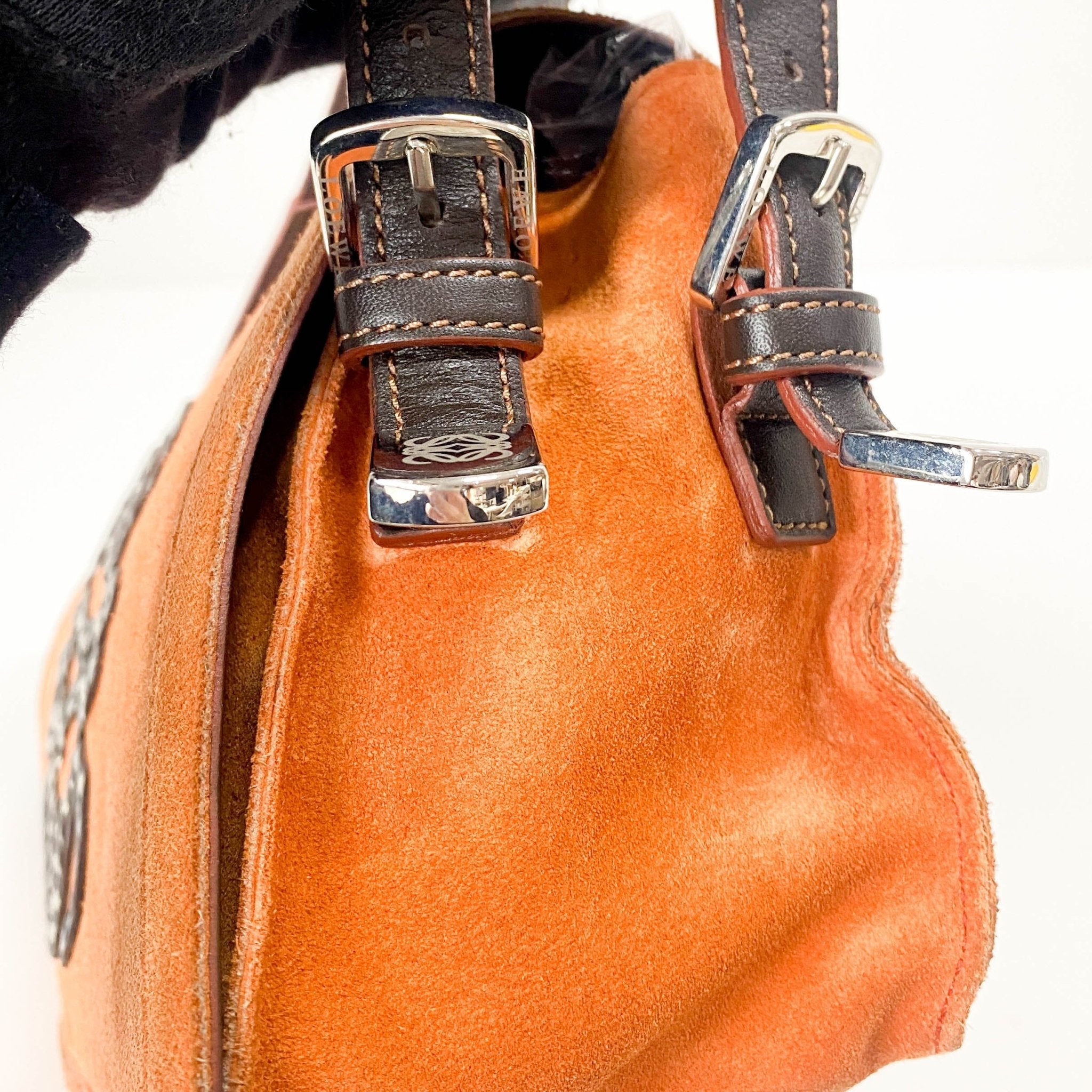 LOEWE Orange Suede Shoulder Bag, in , Sold by HIVE PRELOVED - Shoulder Bags, ,