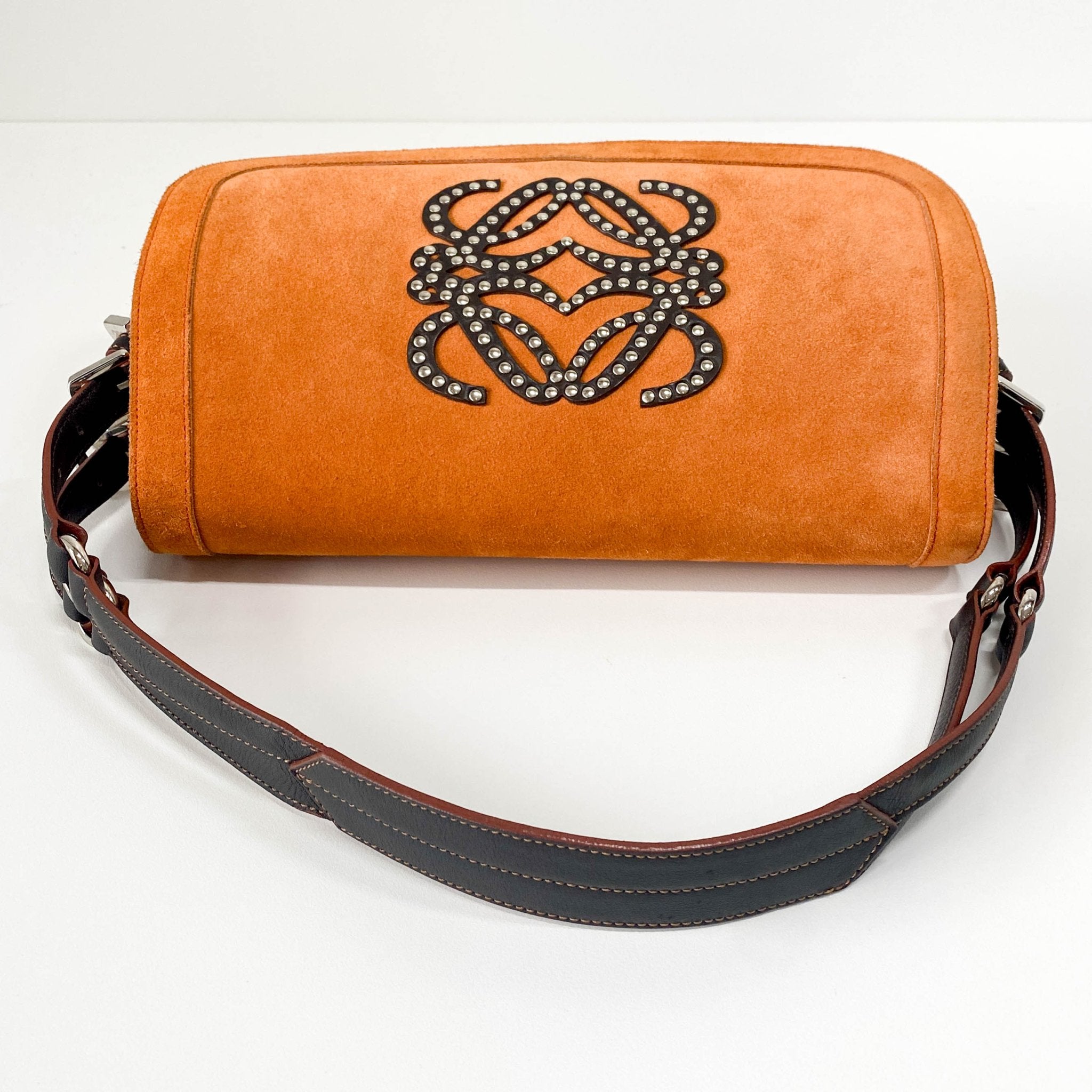 LOEWE Orange Suede Shoulder Bag, in , Sold by HIVE PRELOVED - Shoulder Bags, ,