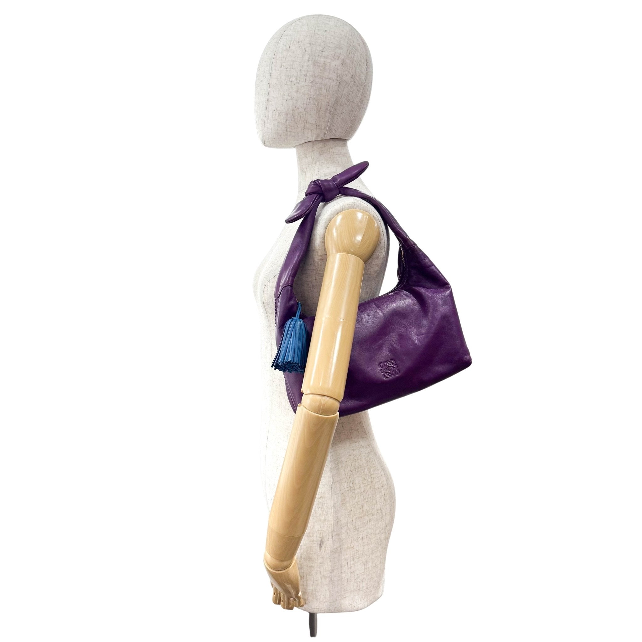 LOEWE Purple Nappa Leather Hobo Shoulder Bag, in , Sold by HIVE PRELOVED - Shoulder Bags, ,