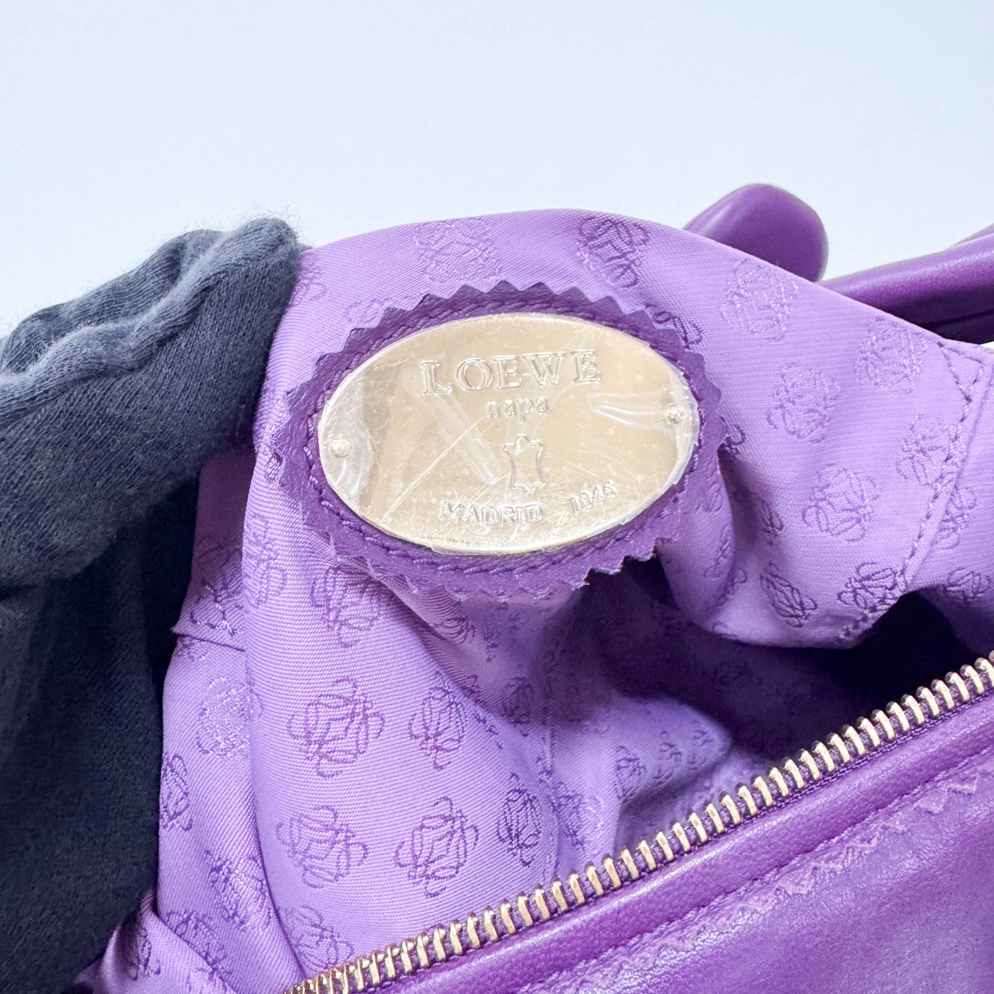 LOEWE Purple Nappa Leather Hobo Shoulder Bag, in , Sold by HIVE PRELOVED - Shoulder Bags, ,