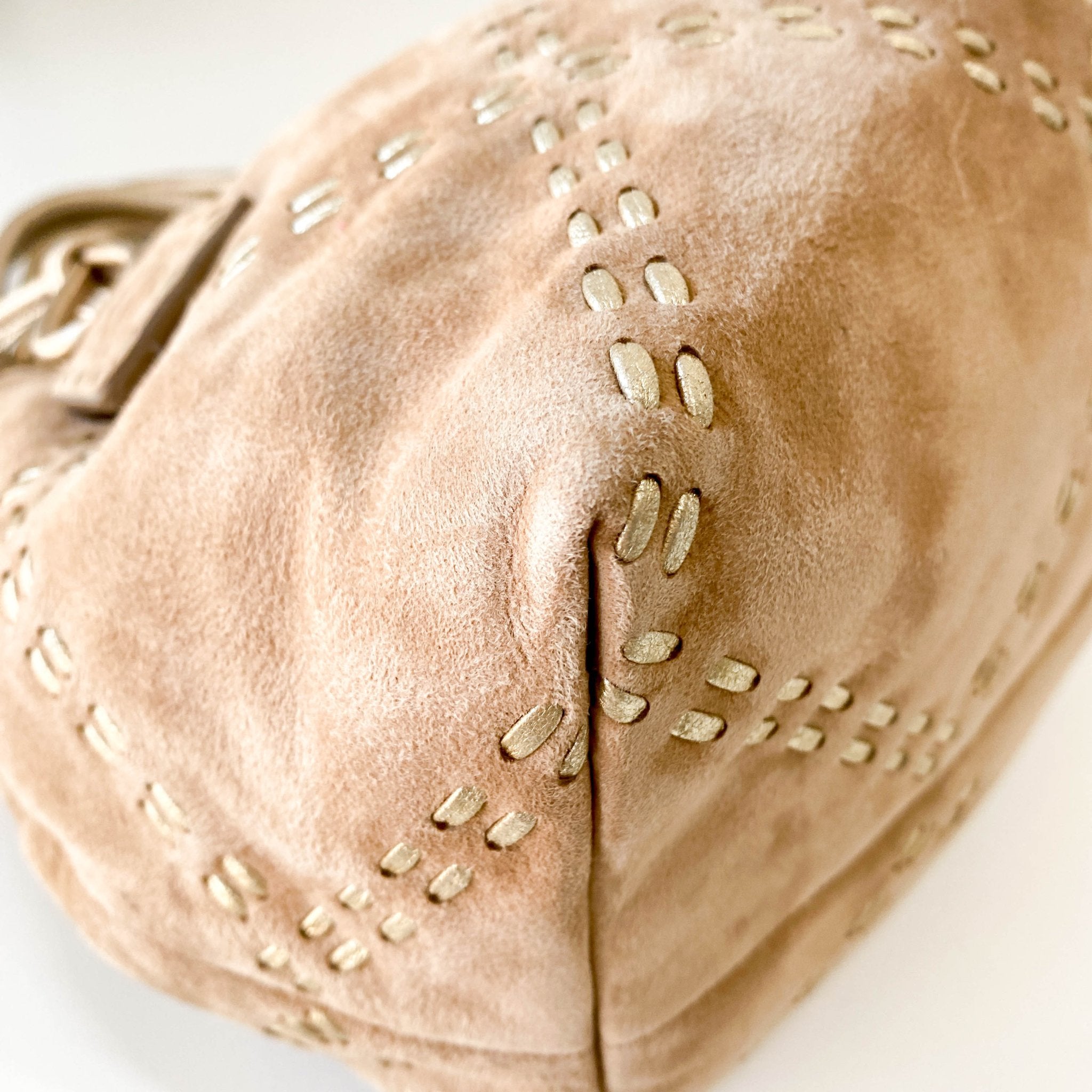 LOEWE Rose Gold Suede Shoulder Bag, in , Sold by HIVE PRELOVED - Shoulder Bags, ,