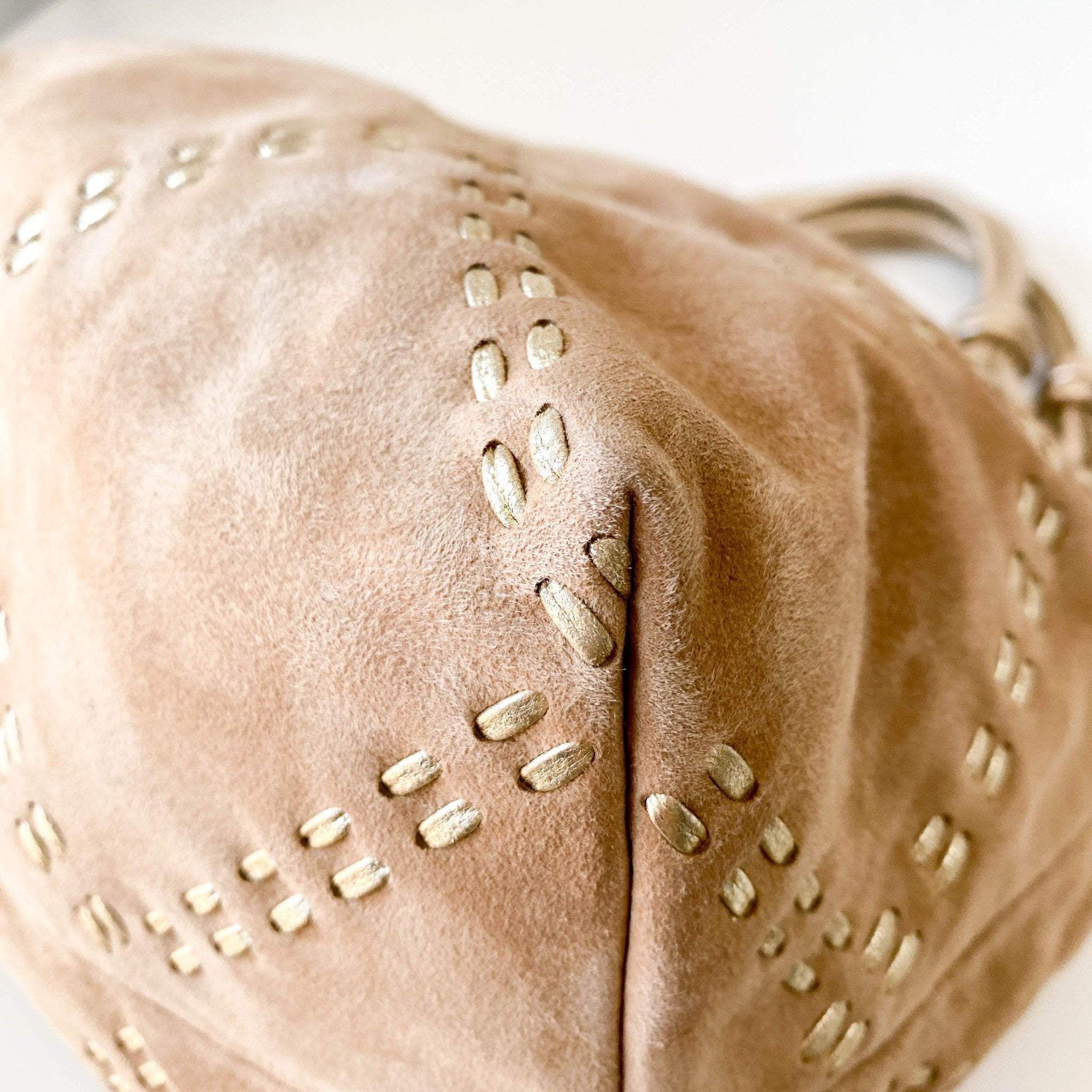 LOEWE Rose Gold Suede Shoulder Bag, in , Sold by HIVE PRELOVED - Shoulder Bags, ,