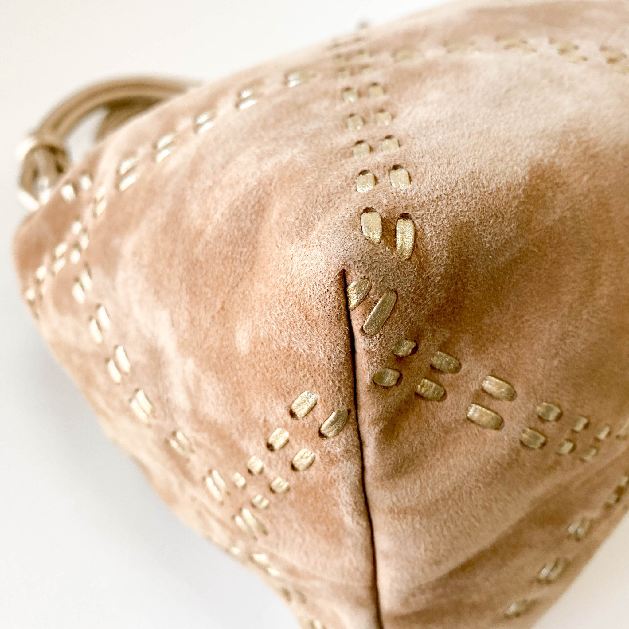 LOEWE Rose Gold Suede Shoulder Bag, in , Sold by HIVE PRELOVED - Shoulder Bags, ,