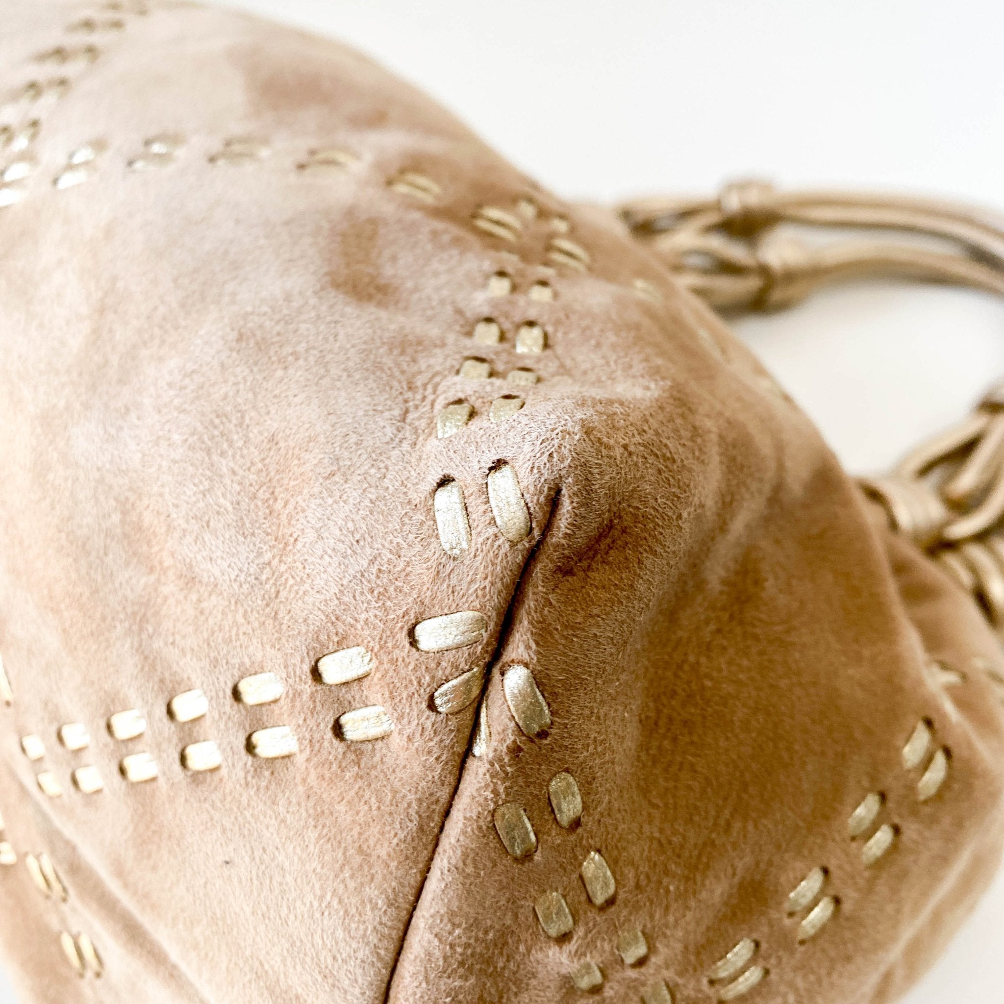 LOEWE Rose Gold Suede Shoulder Bag, in , Sold by HIVE PRELOVED - Shoulder Bags, ,