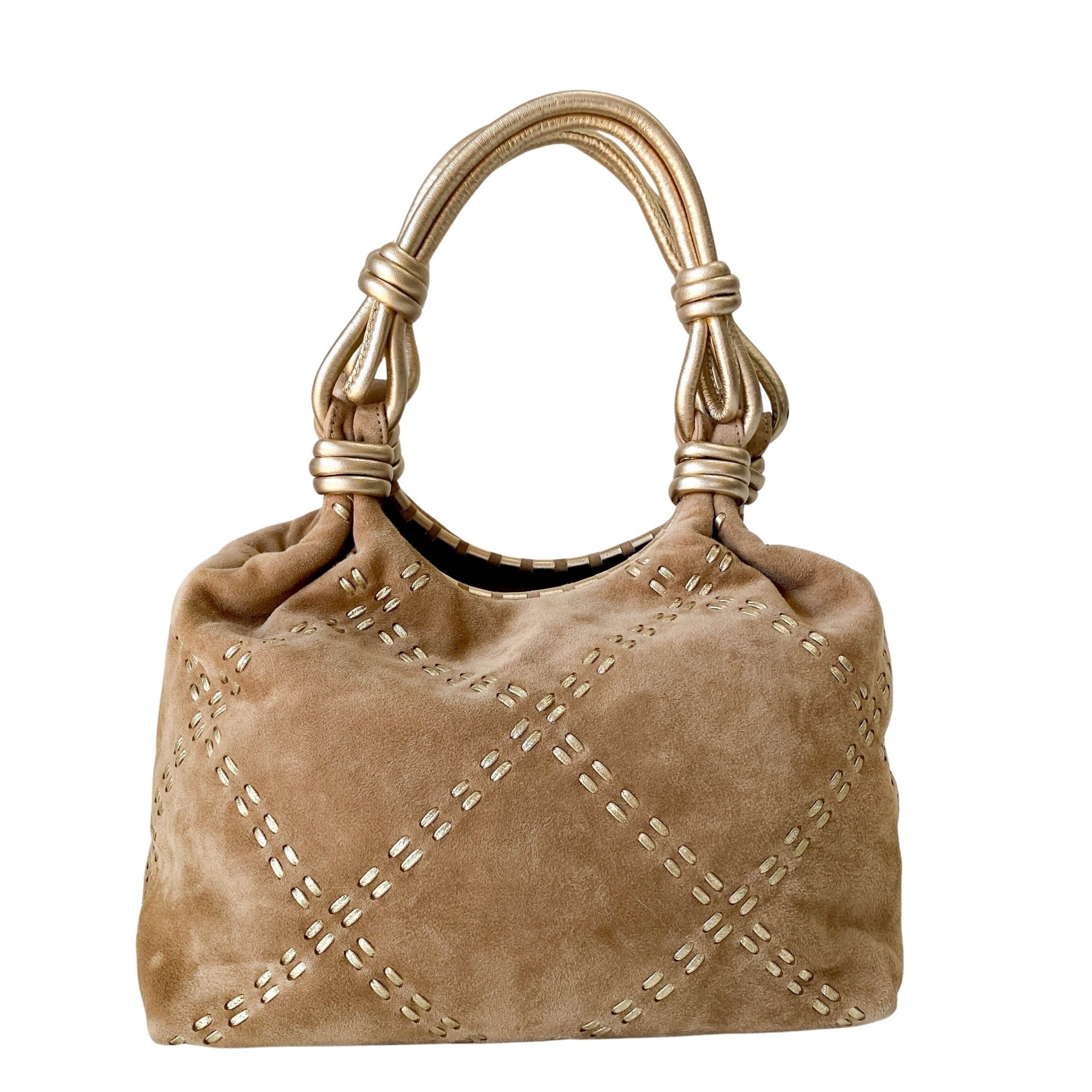 LOEWE Rose Gold Suede Shoulder Bag, in , Sold by HIVE PRELOVED - Shoulder Bags, ,