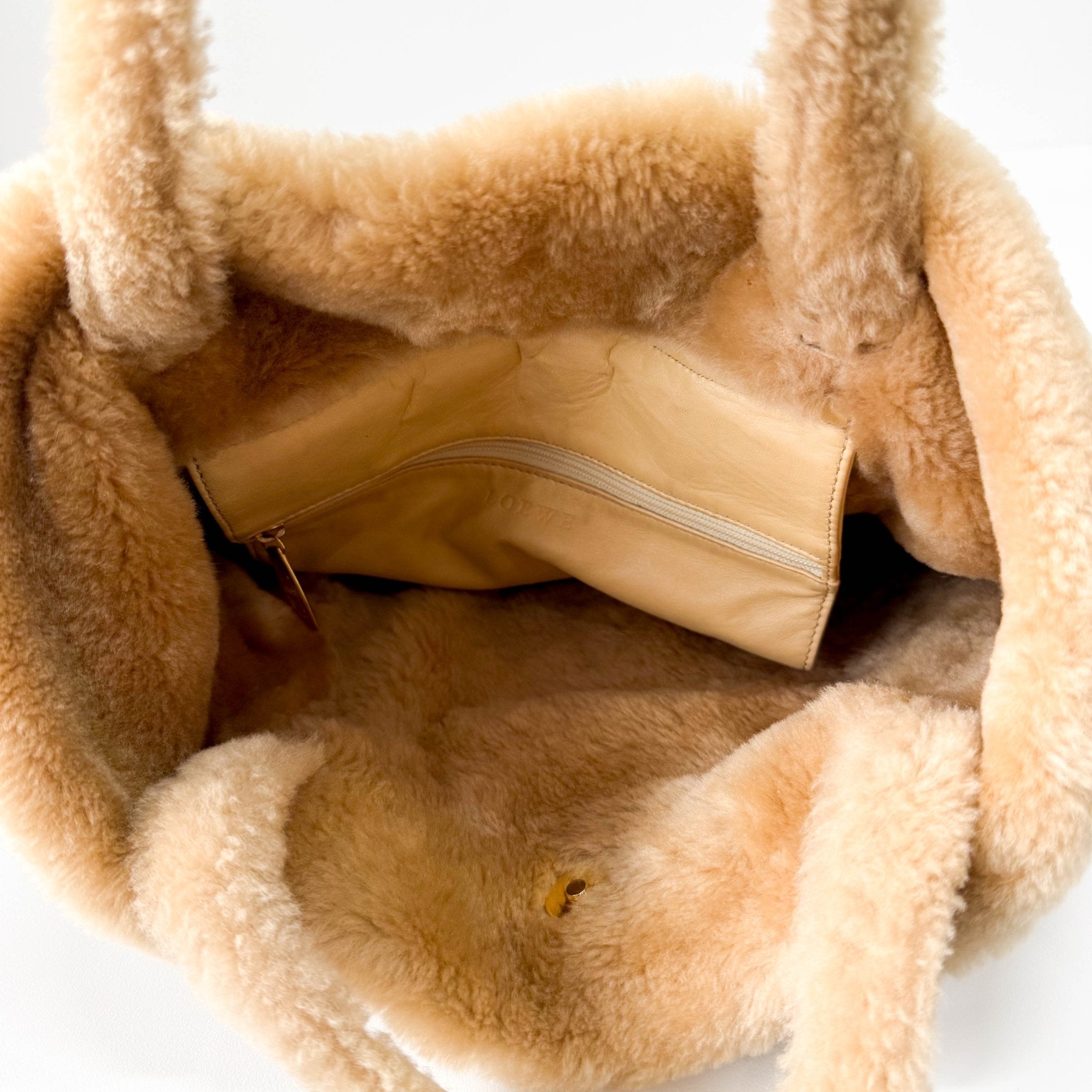 LOEWE Sheep Fur Top Handle Shoulder Bag, in , Sold by HIVE PRELOVED - Shoulder Bags, ,