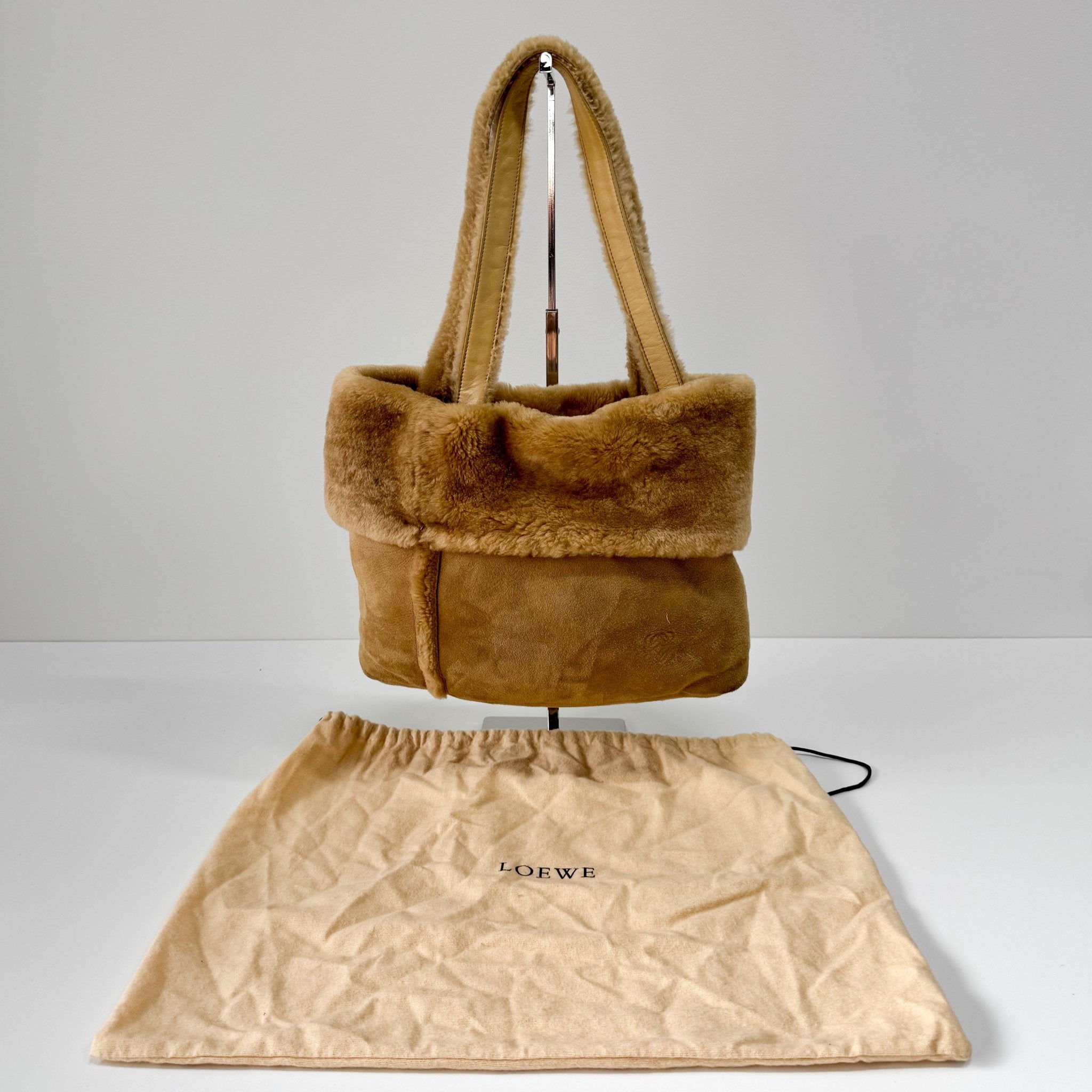 LOEWE Sheep Fur Top Handle Shoulder Bag, in , Sold by HIVE PRELOVED - Shoulder Bags, ,