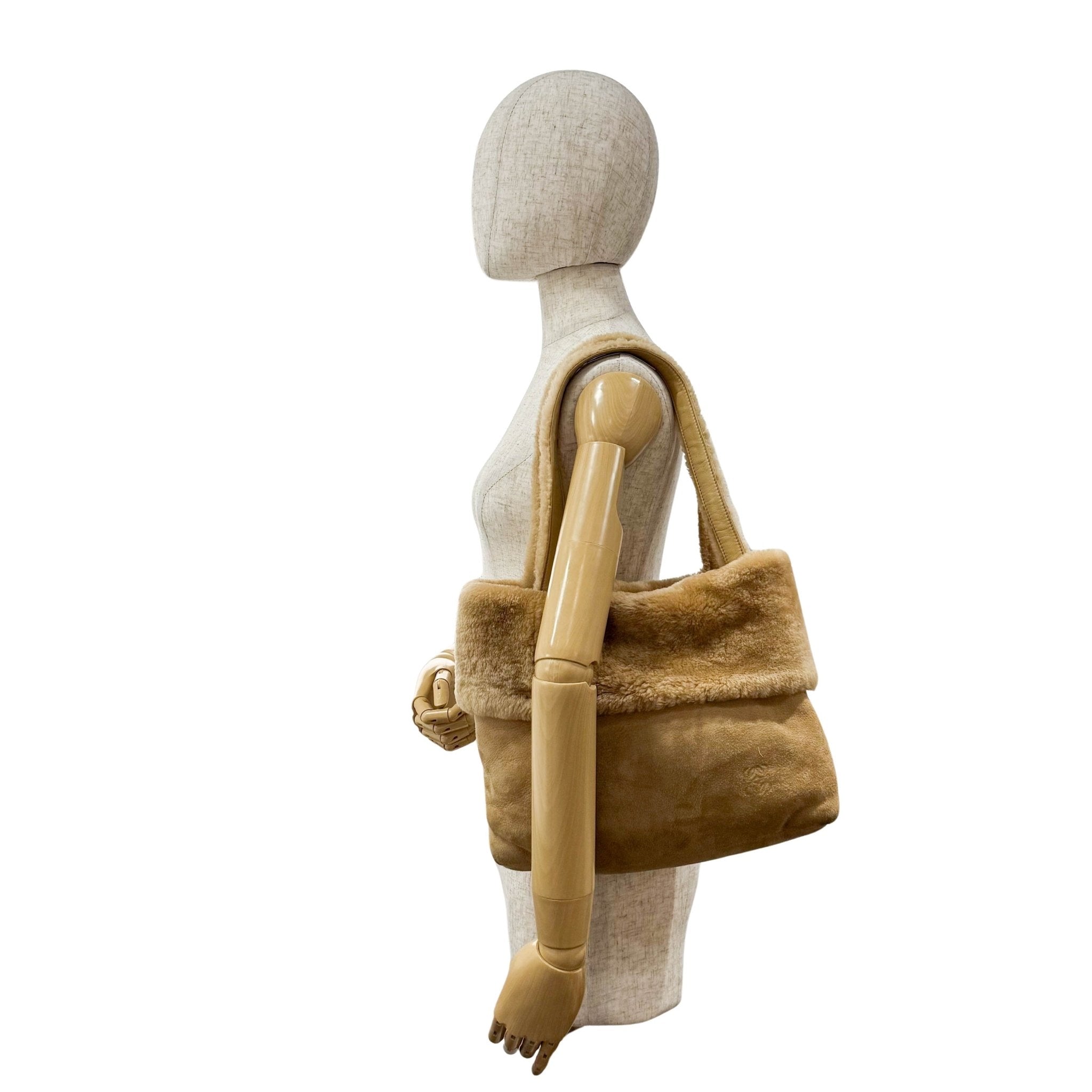 LOEWE Sheep Fur Top Handle Shoulder Bag, in , Sold by HIVE PRELOVED - Shoulder Bags, ,