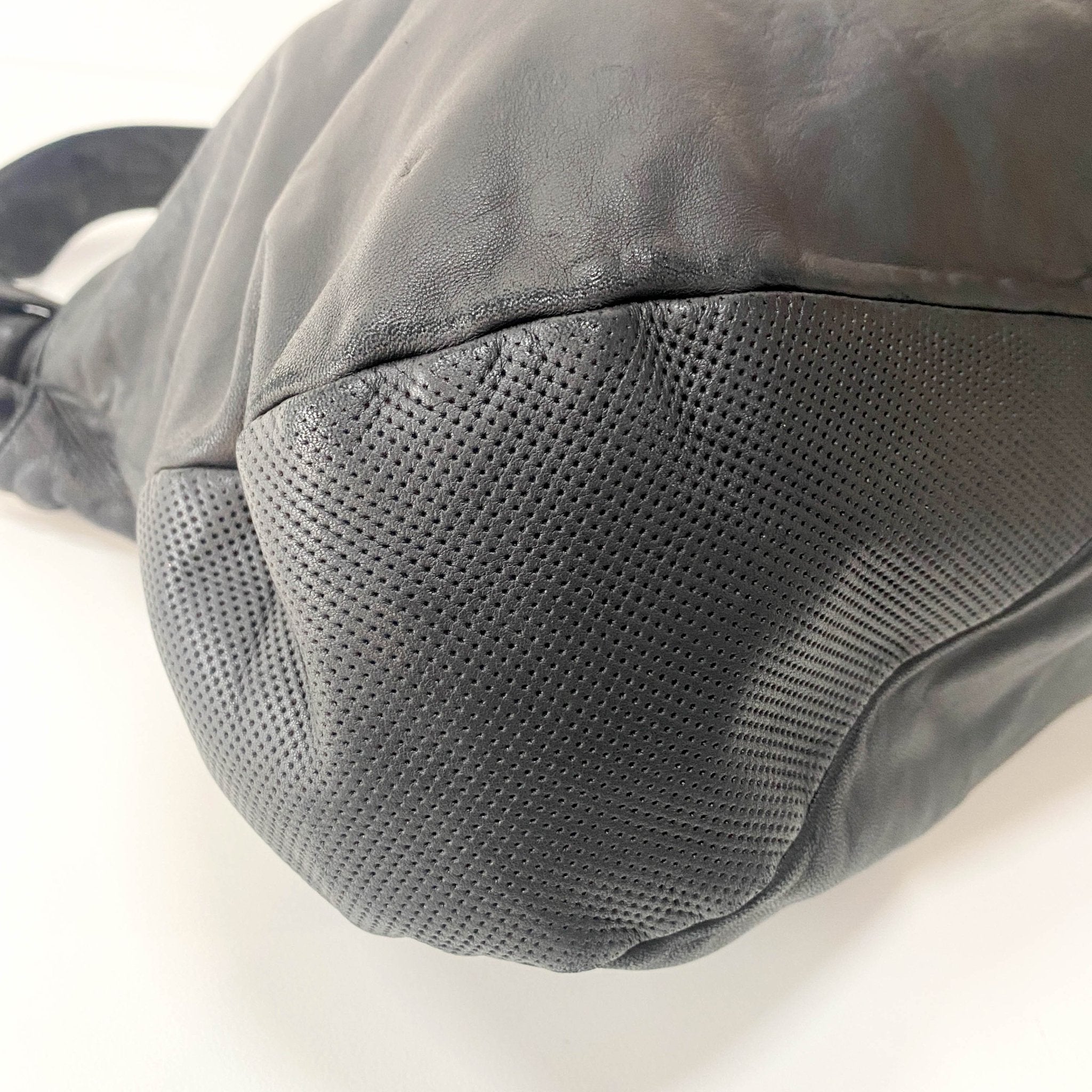 LOEWE Soft Black Leather Shoulder Bag with Trying Detail, in , Sold by HIVE PRELOVED - Shoulder Bags, ,