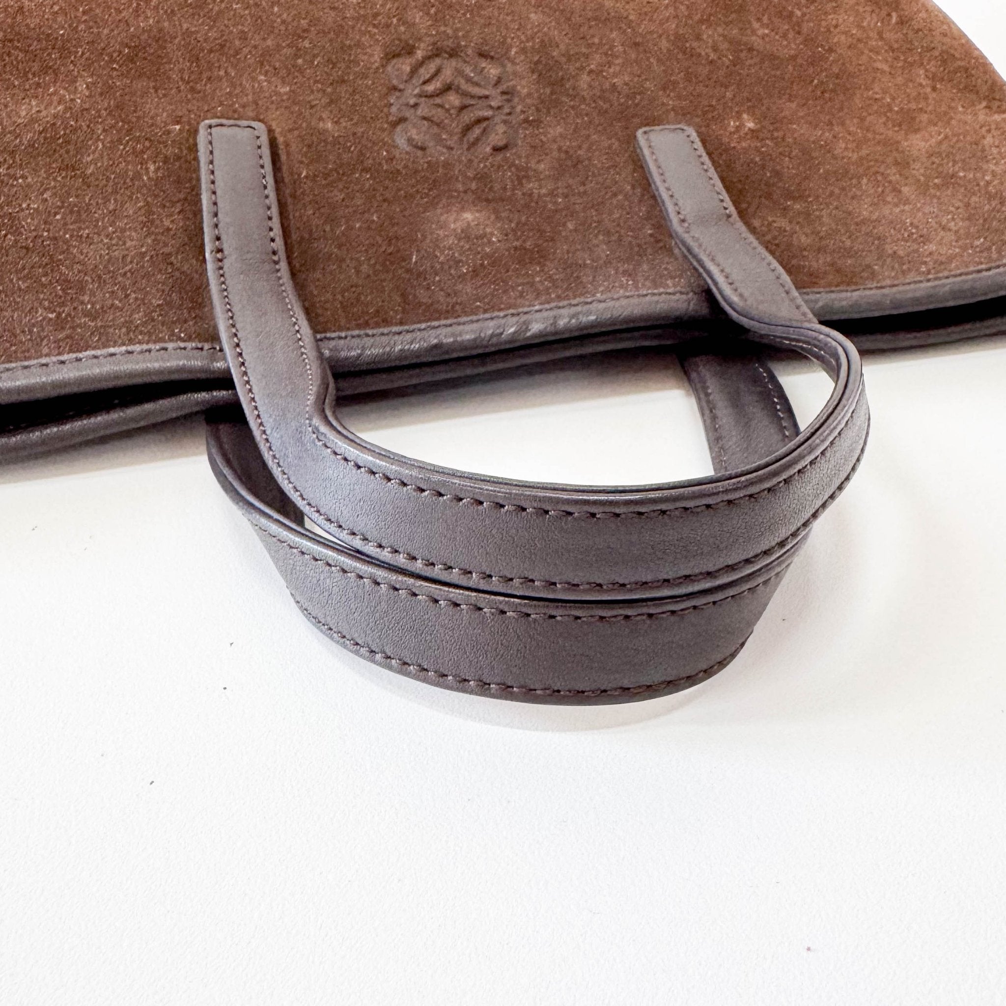 LOEWE Suede Brown Tote Handbag, in , Sold by HIVE PRELOVED - Handle Bags, ,