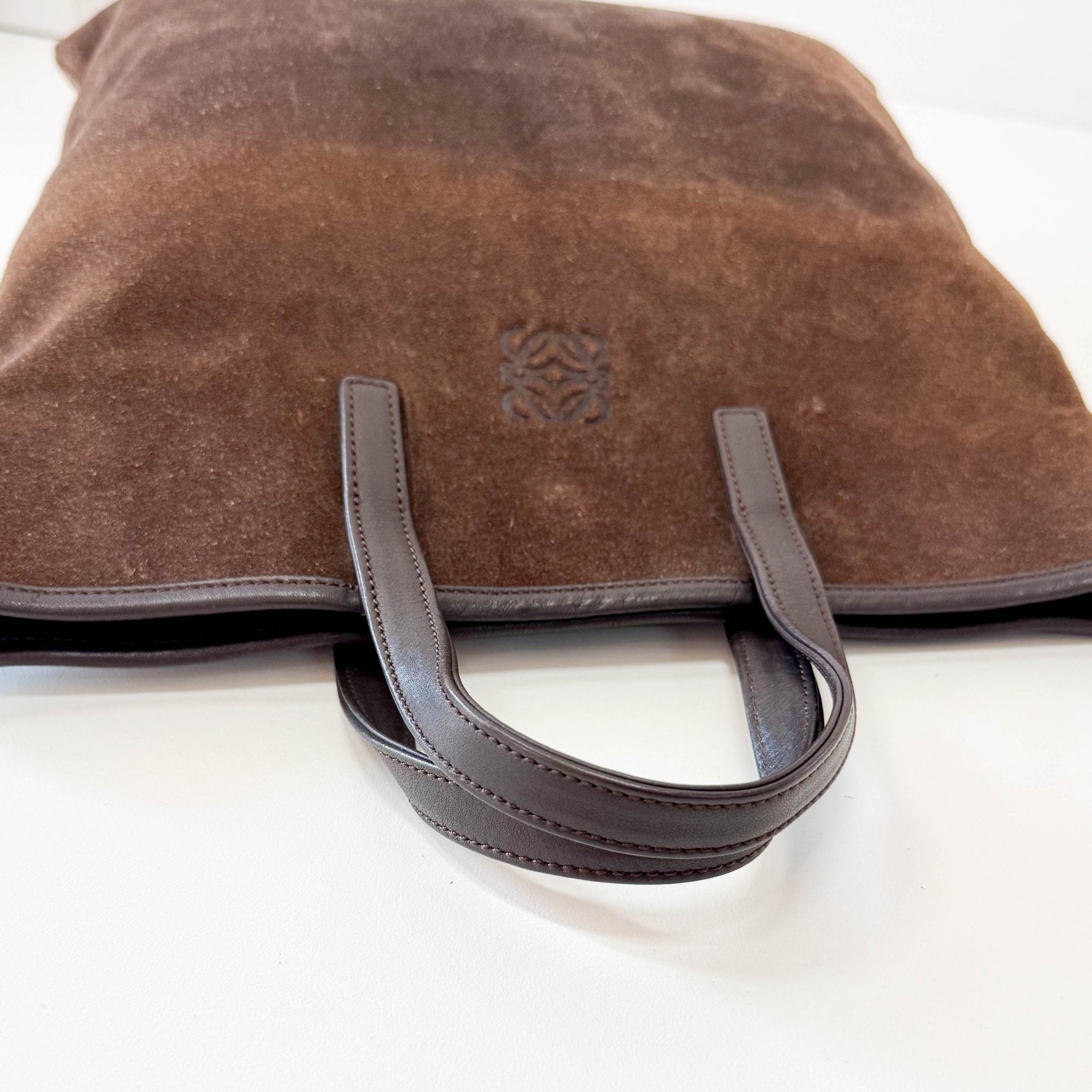 LOEWE Suede Brown Tote Handbag, in , Sold by HIVE PRELOVED - Handle Bags, ,