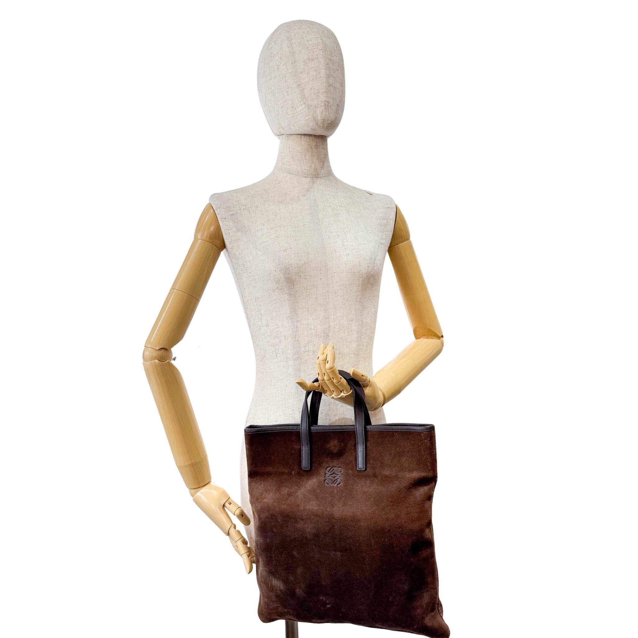 LOEWE Suede Brown Tote Handbag, in , Sold by HIVE PRELOVED - Handle Bags, ,