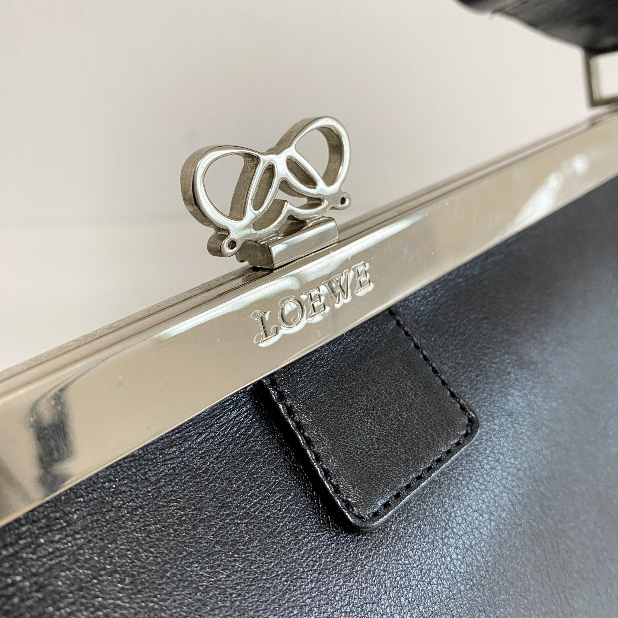 LOEWE Vintage Black Leather Shoulder Bag, in , Sold by HIVE PRELOVED - Shoulder Bags, ,