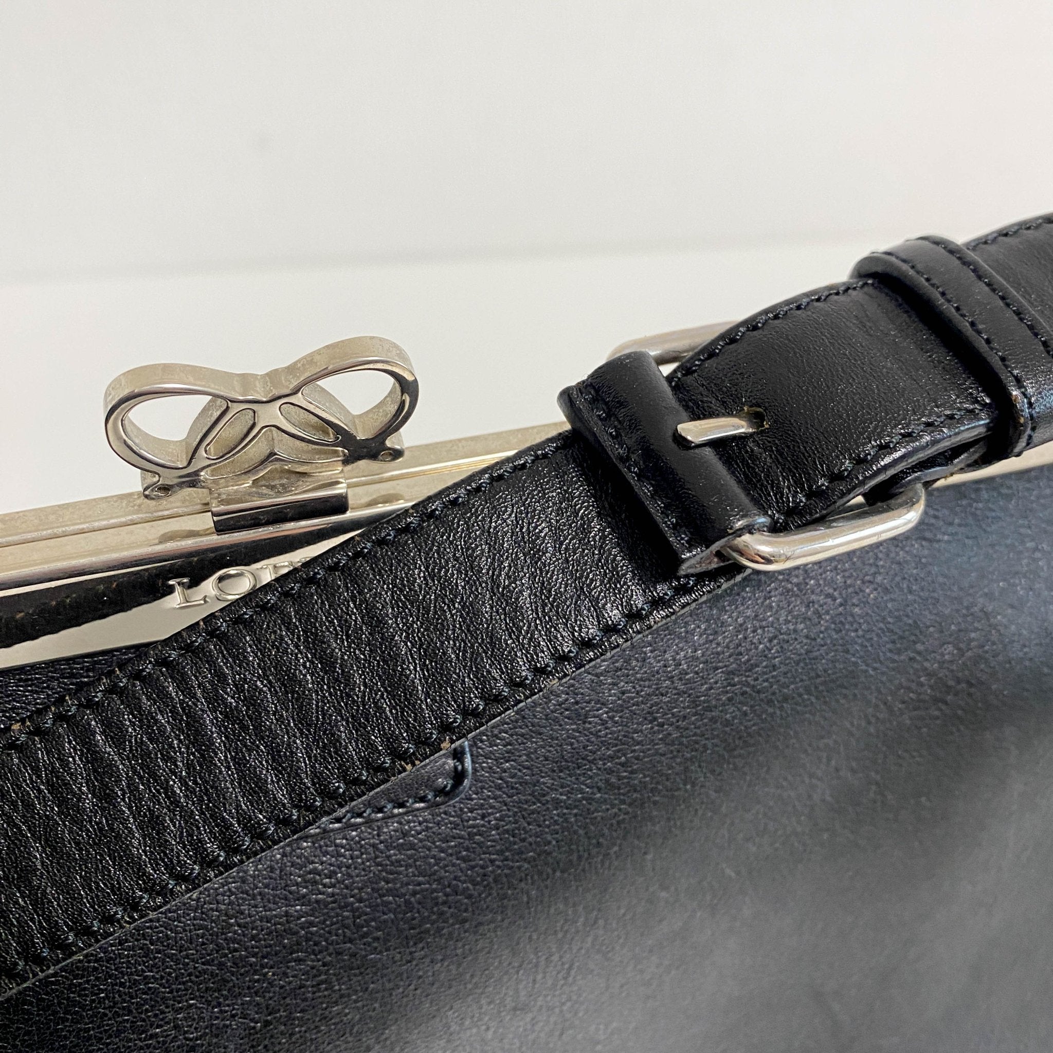 LOEWE Vintage Black Leather Shoulder Bag, in , Sold by HIVE PRELOVED - Shoulder Bags, ,