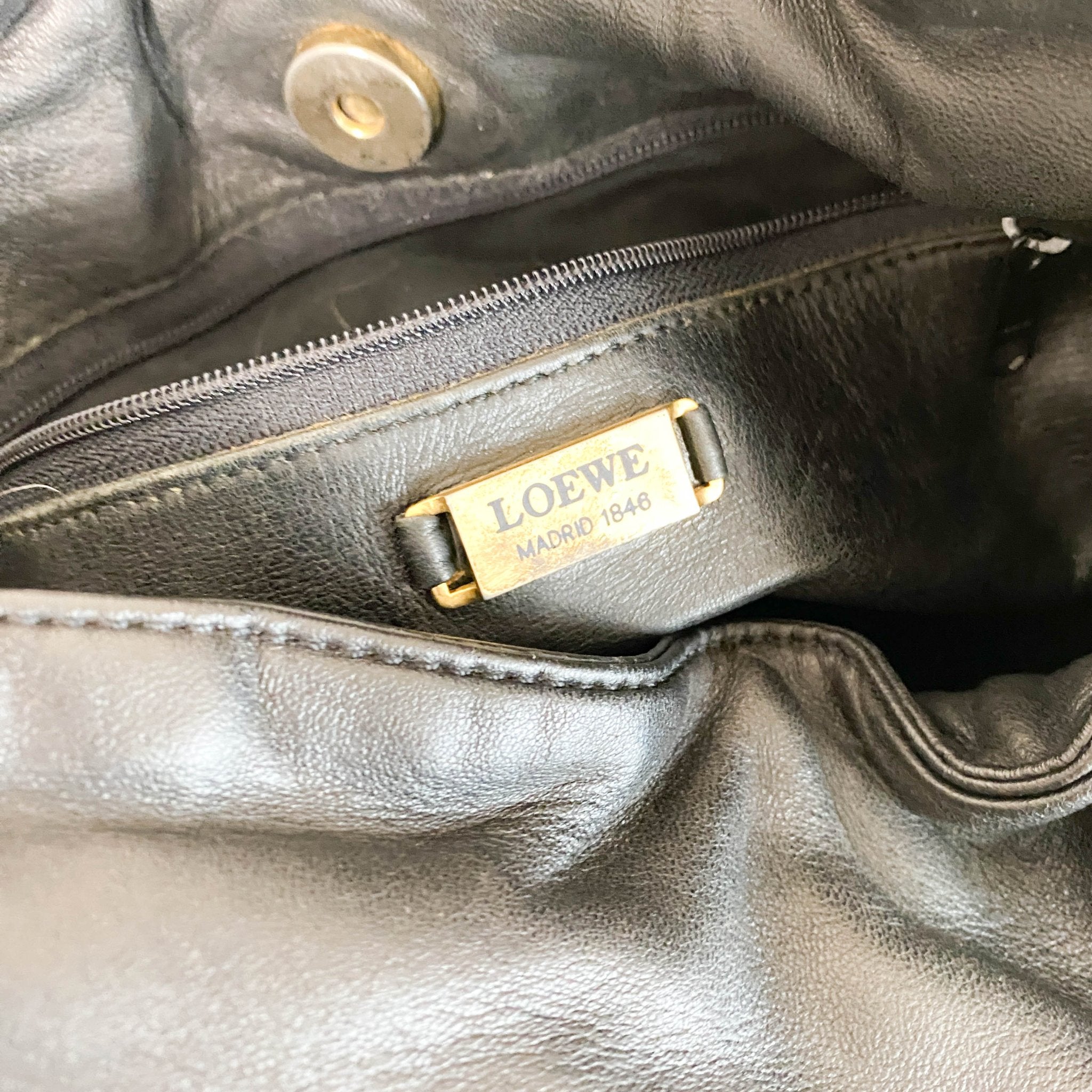 LOEWE Vintage Black Nappa Leather Shoulder Bag, in , Sold by HIVE PRELOVED - Shoulder Bags, ,