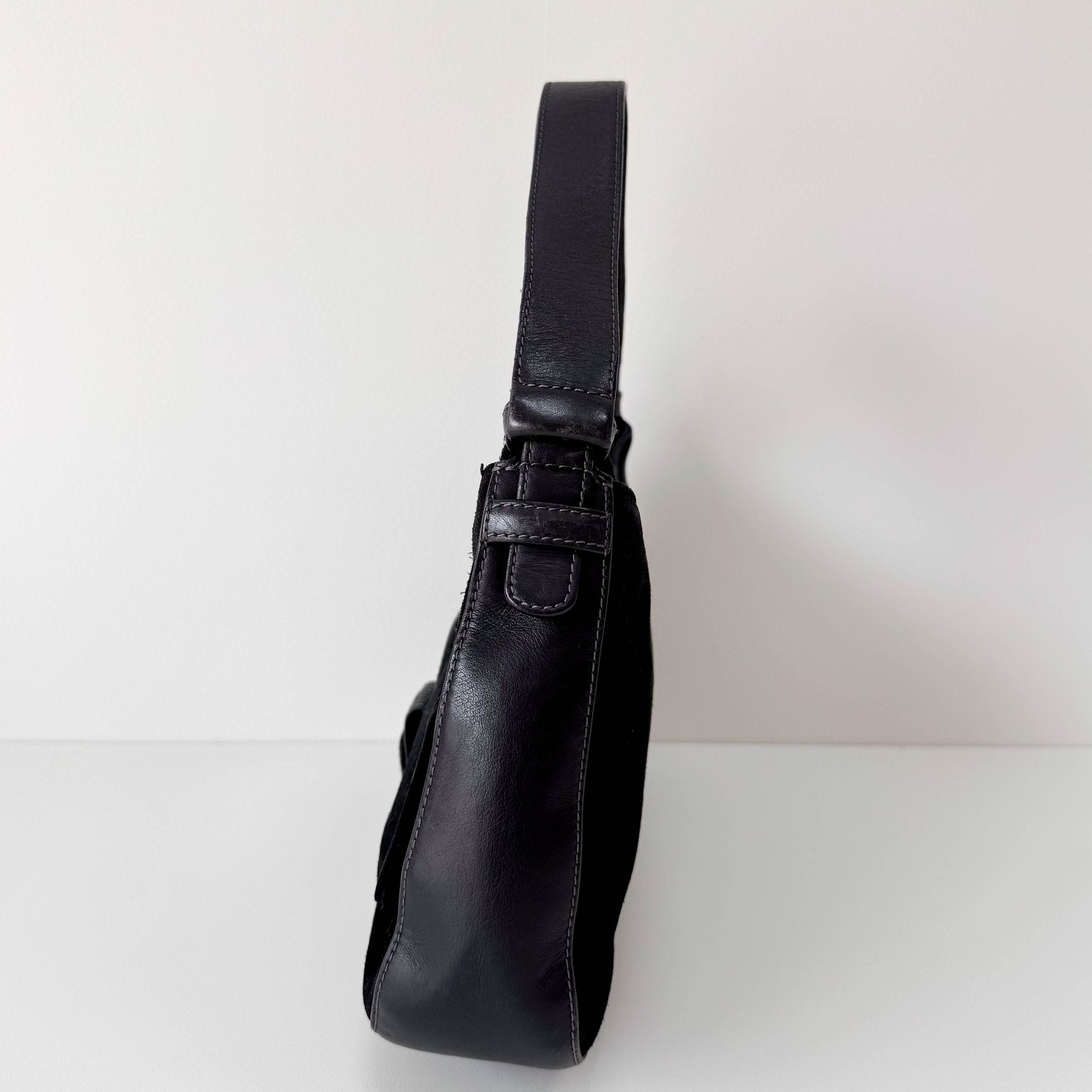 LOEWE Vintage Black Suede Shoulder Bag, in , Sold by HIVE PRELOVED - Shoulder Bags, ,