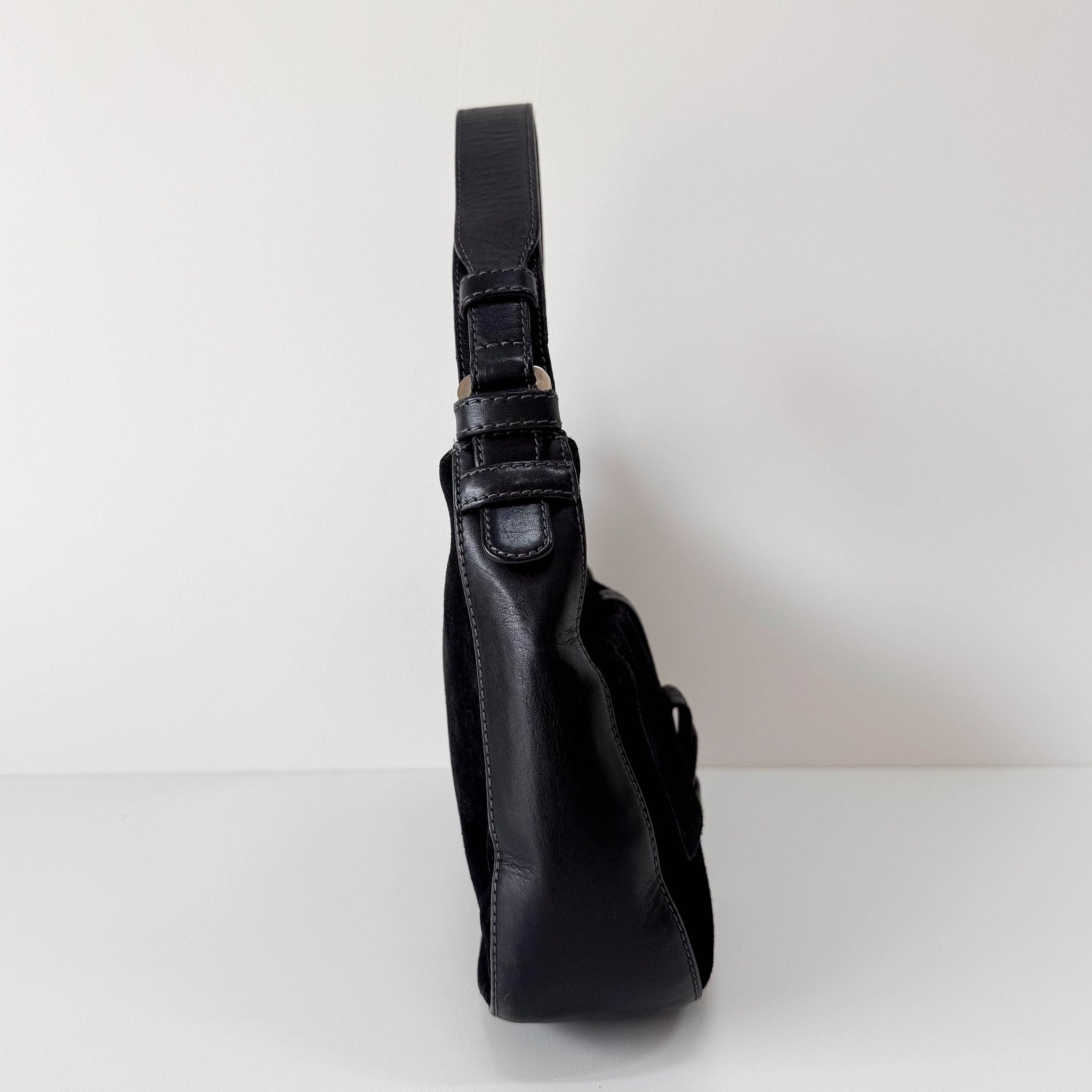 LOEWE Vintage Black Suede Shoulder Bag, in , Sold by HIVE PRELOVED - Shoulder Bags, ,