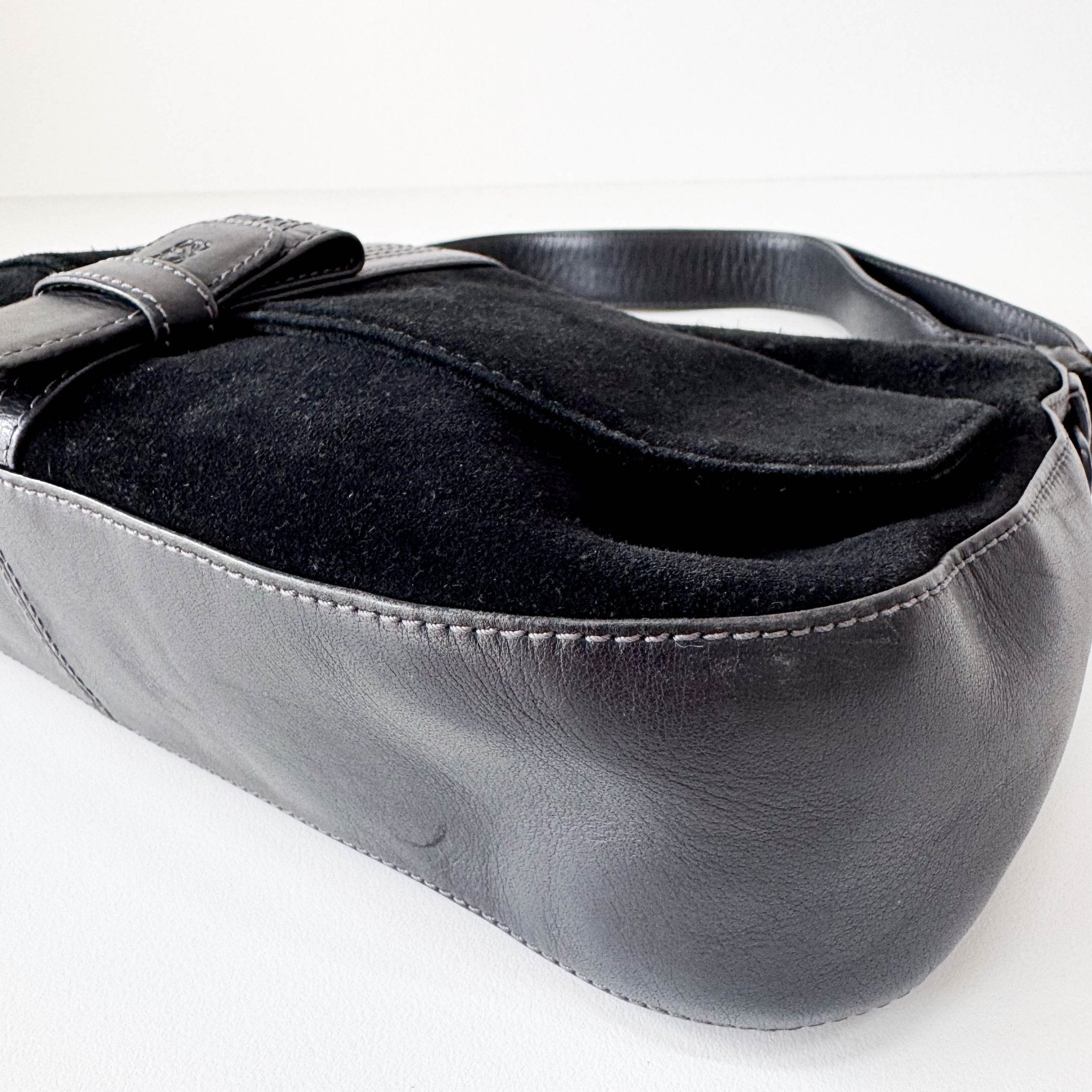 LOEWE Vintage Black Suede Shoulder Bag, in , Sold by HIVE PRELOVED - Shoulder Bags, ,