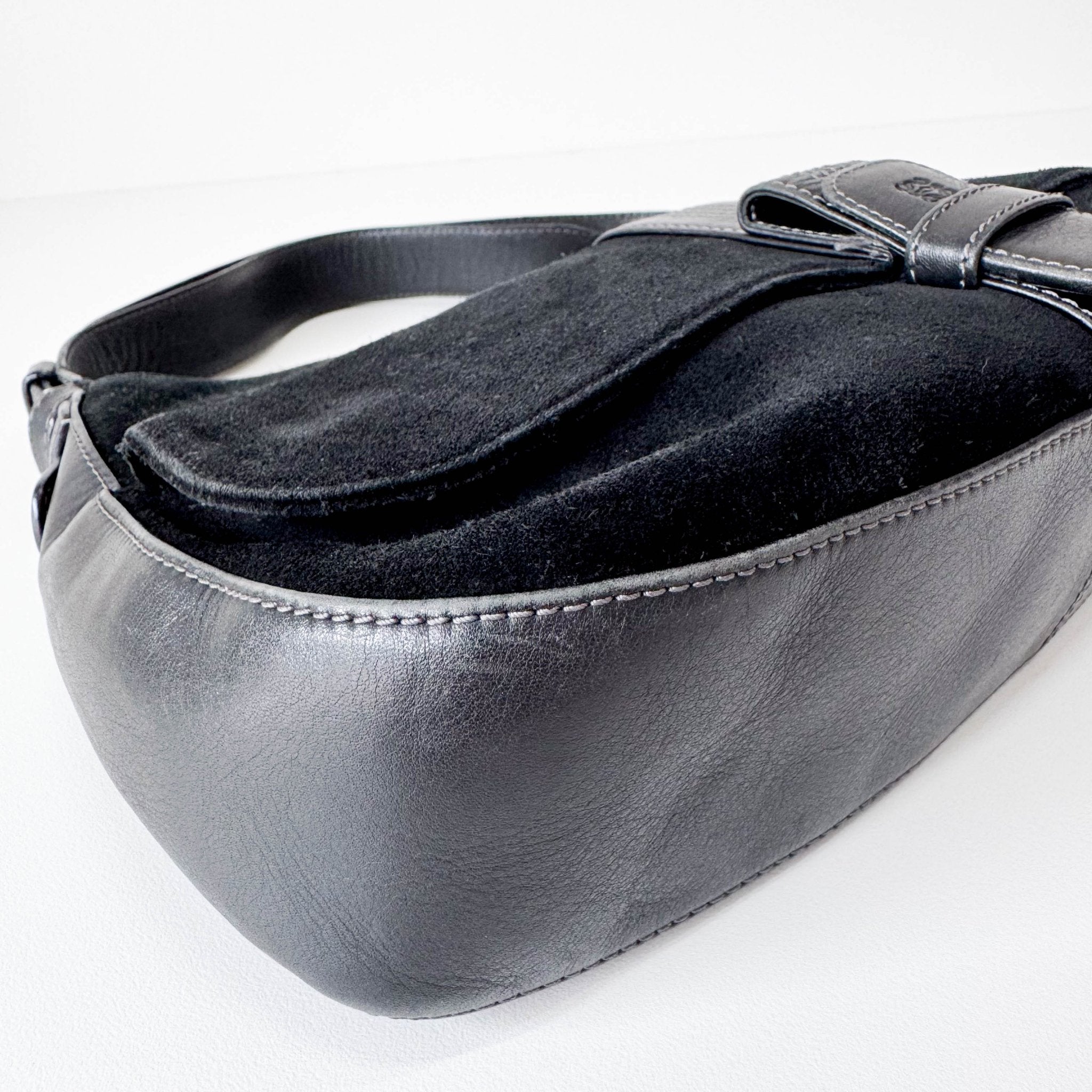 LOEWE Vintage Black Suede Shoulder Bag, in , Sold by HIVE PRELOVED - Shoulder Bags, ,