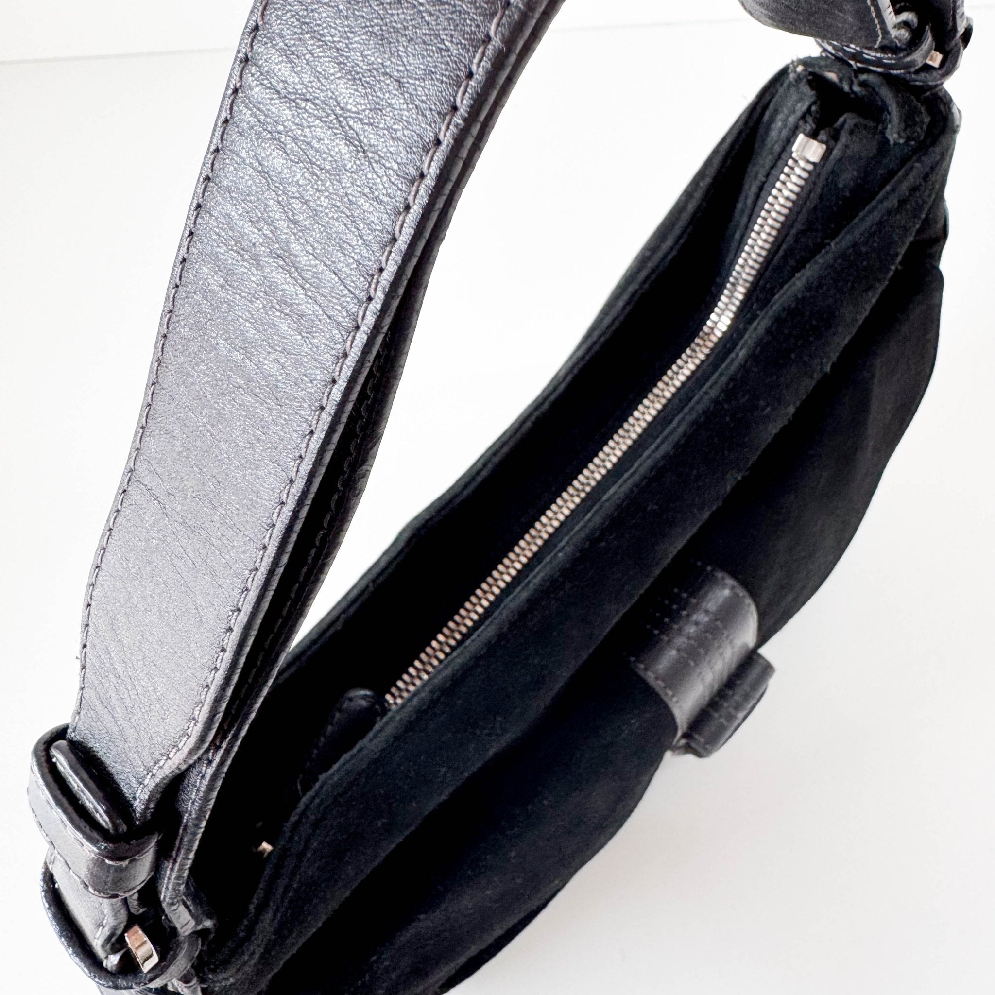 LOEWE Vintage Black Suede Shoulder Bag, in , Sold by HIVE PRELOVED - Shoulder Bags, ,