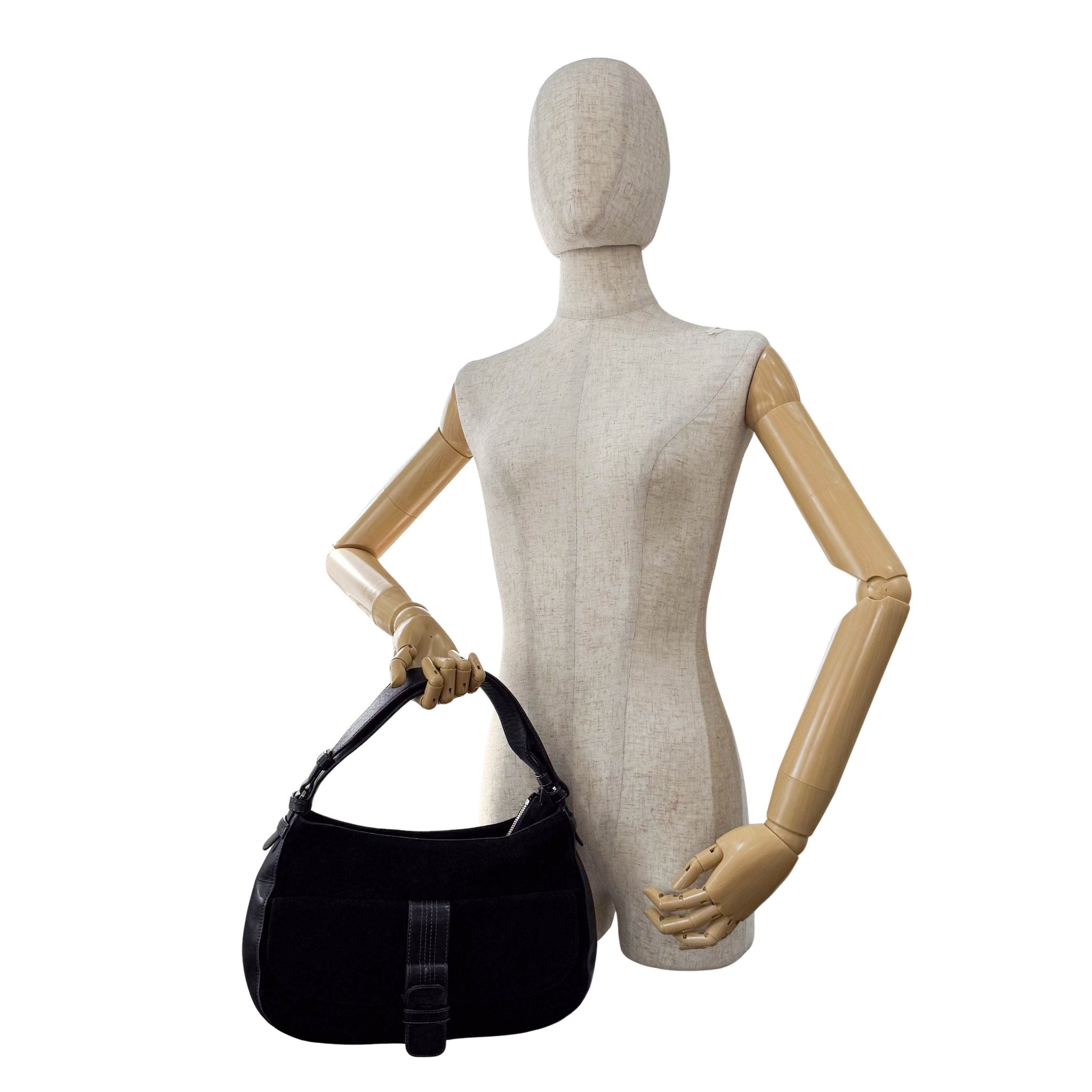 LOEWE Vintage Black Suede Shoulder Bag, in , Sold by HIVE PRELOVED - Shoulder Bags, ,