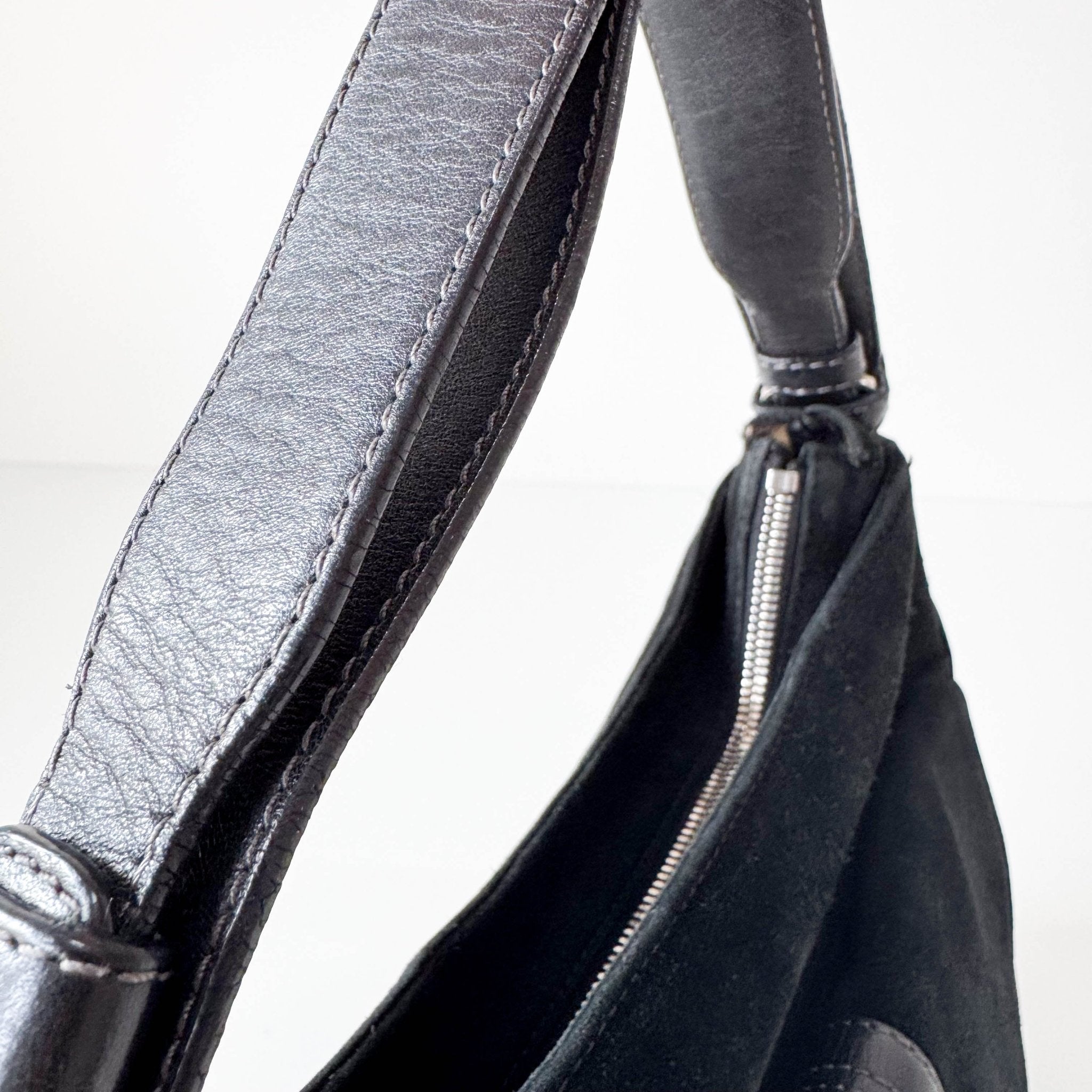 LOEWE Vintage Black Suede Shoulder Bag, in , Sold by HIVE PRELOVED - Shoulder Bags, ,