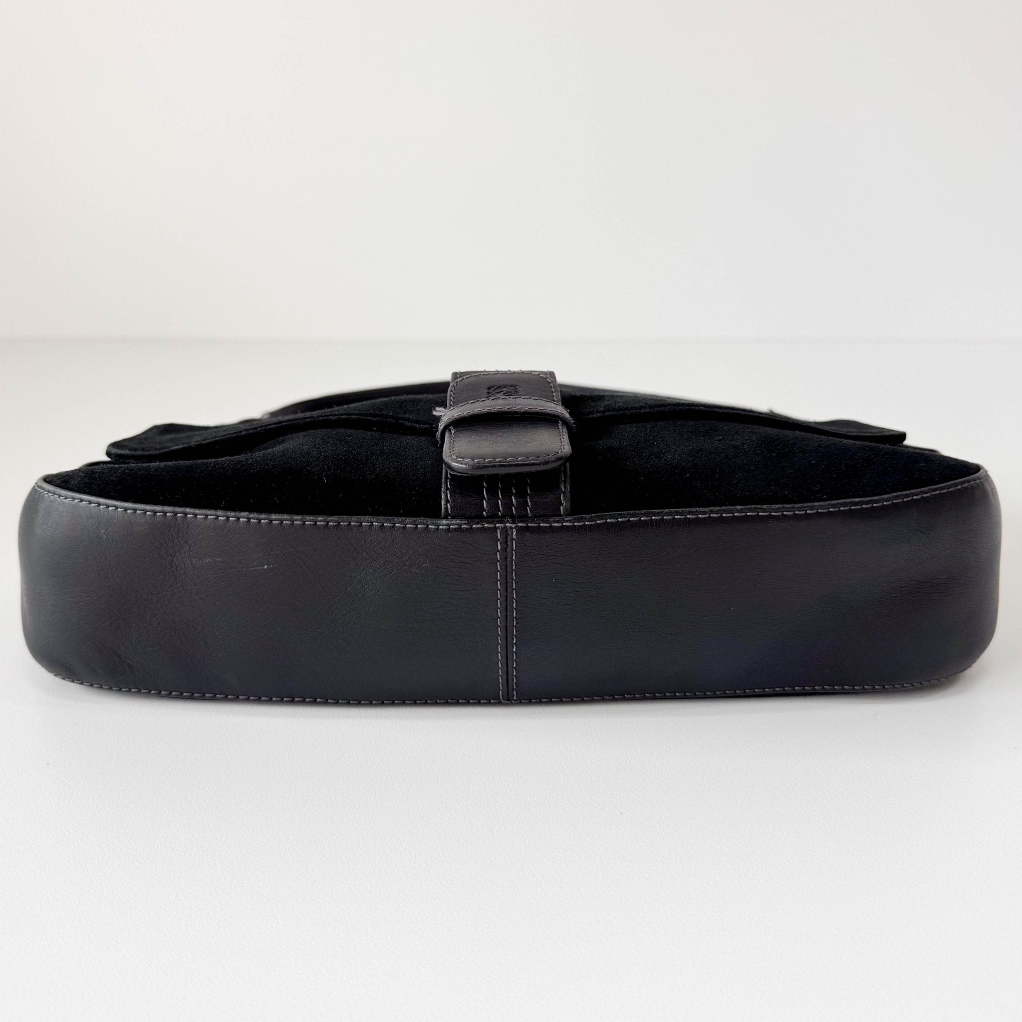 LOEWE Vintage Black Suede Shoulder Bag, in , Sold by HIVE PRELOVED - Shoulder Bags, ,