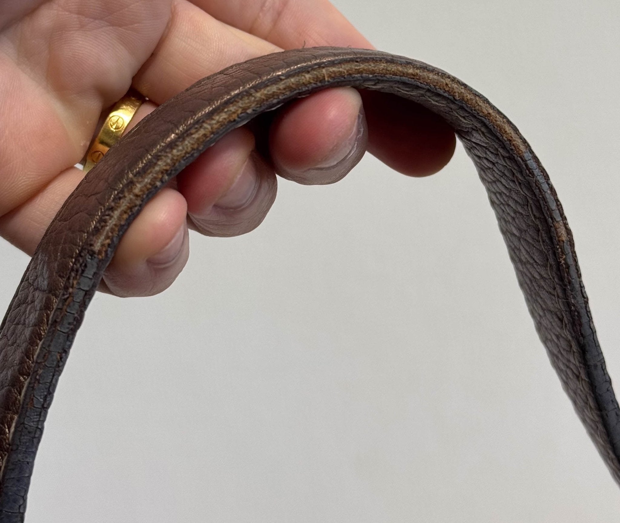 LOEWE Vintage Hobo Bronze Leather Canvas Shoulder Bag, in , Sold by HIVE PRELOVED - Shoulder Bags, ,