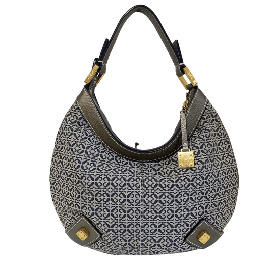 LOEWE Vintage Hobo Grey Leather and Canvas Shoulder Bag, in , Sold by HIVE PRELOVED - Shoulder Bags, ,