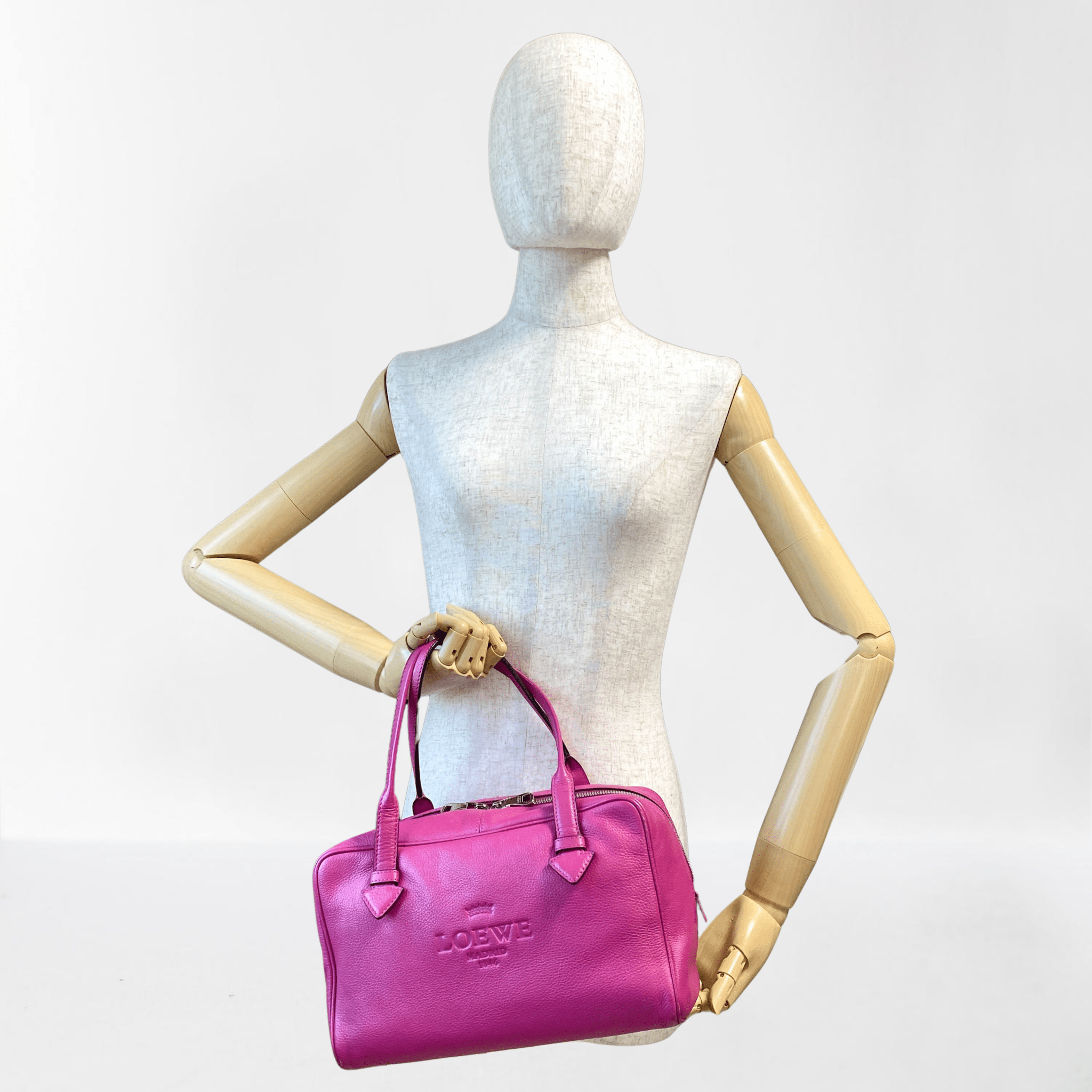 LOEWE Vintage Purple Leather Top Handle Bag, in , Sold by HIVE PRELOVED - Shoulder Bags, ,