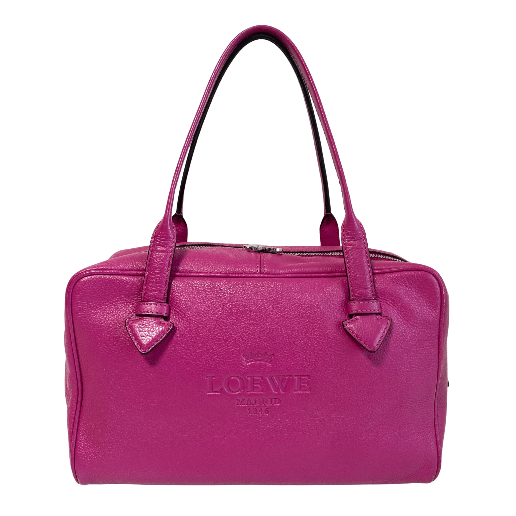 LOEWE Vintage Purple Leather Top Handle Bag, in , Sold by HIVE PRELOVED - Shoulder Bags, ,