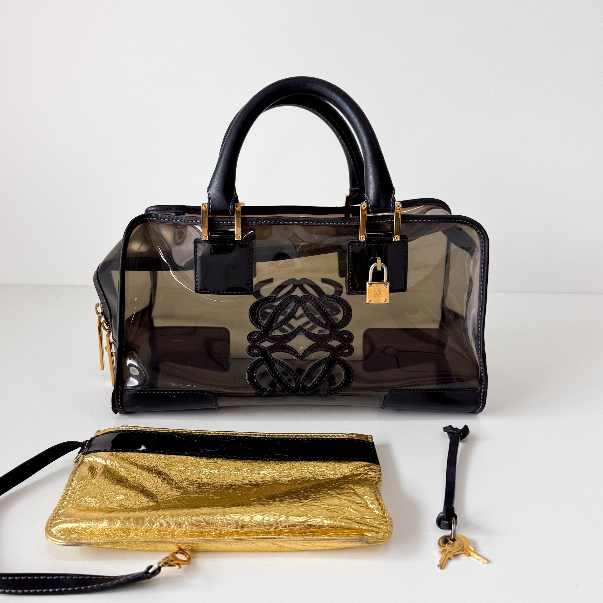 LOEWE Vinyl Black Amazona Bag, in , Sold by HIVE PRELOVED - Handle Bags, ,