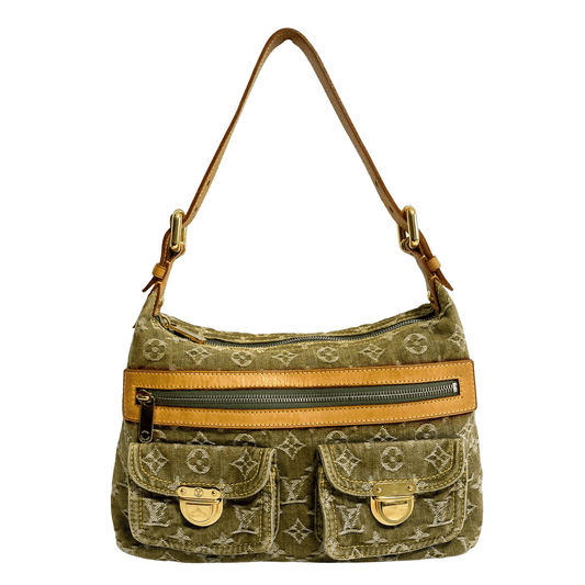 LOUIS VUITTON Baggy Green Denim Monogram PM Bag, in , Sold by HIVE PRELOVED - Shoulder Bags, ,
