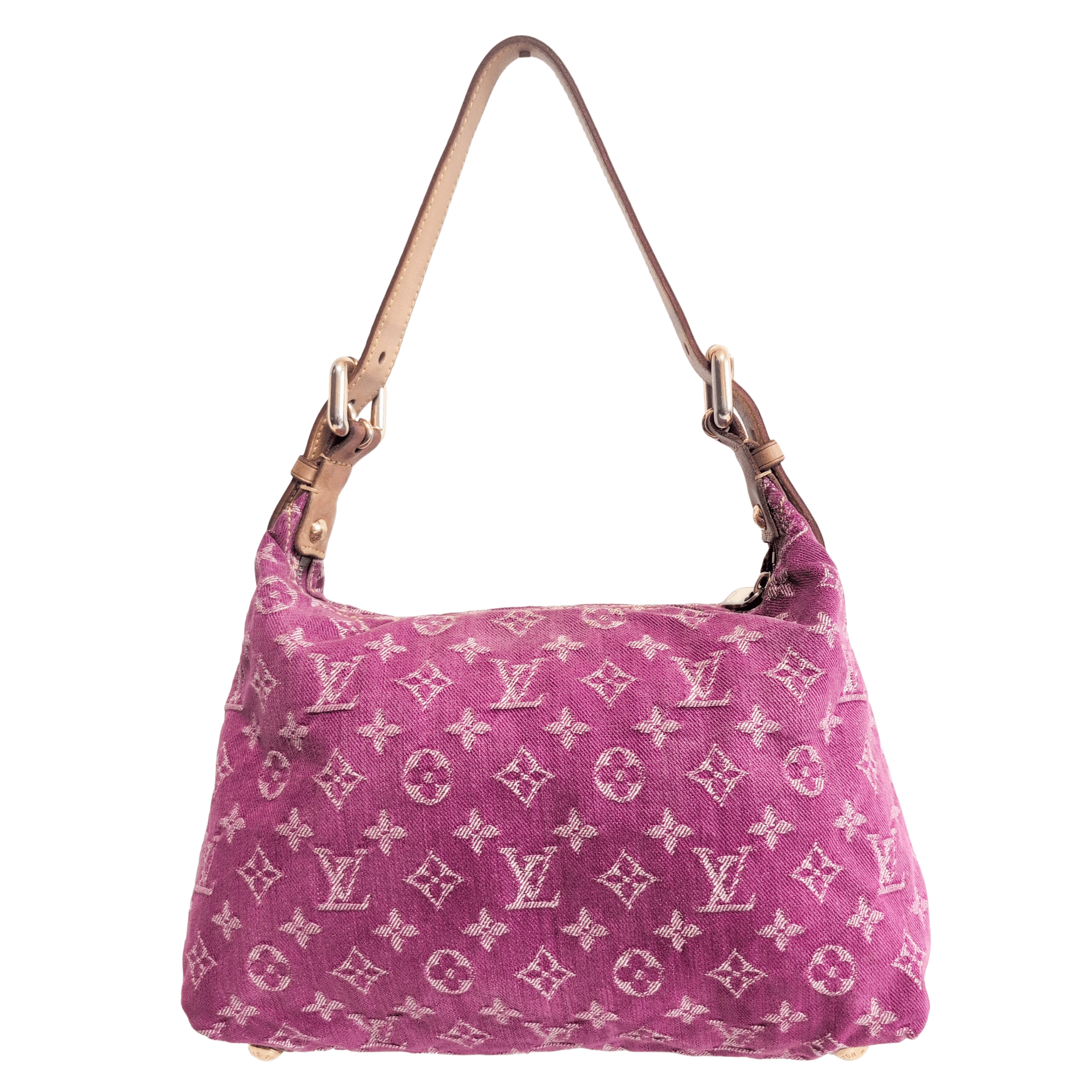 LOUIS VUITTON Baggy Pink Monogram Denim Shoulder Bag Fuchsia, in , Sold by HIVE PRELOVED - Crossbody bags, Shoulder Bags,