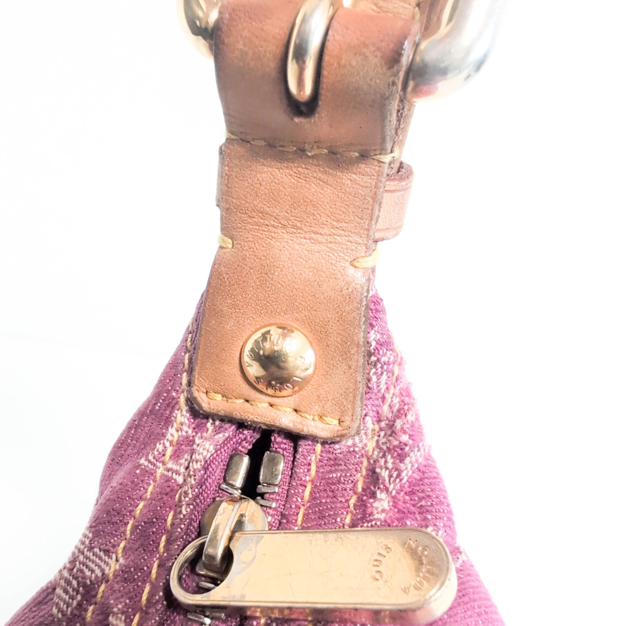 LOUIS VUITTON Baggy Pink Monogram Denim Shoulder Bag Fuchsia, in , Sold by HIVE PRELOVED - Crossbody bags, Shoulder Bags,