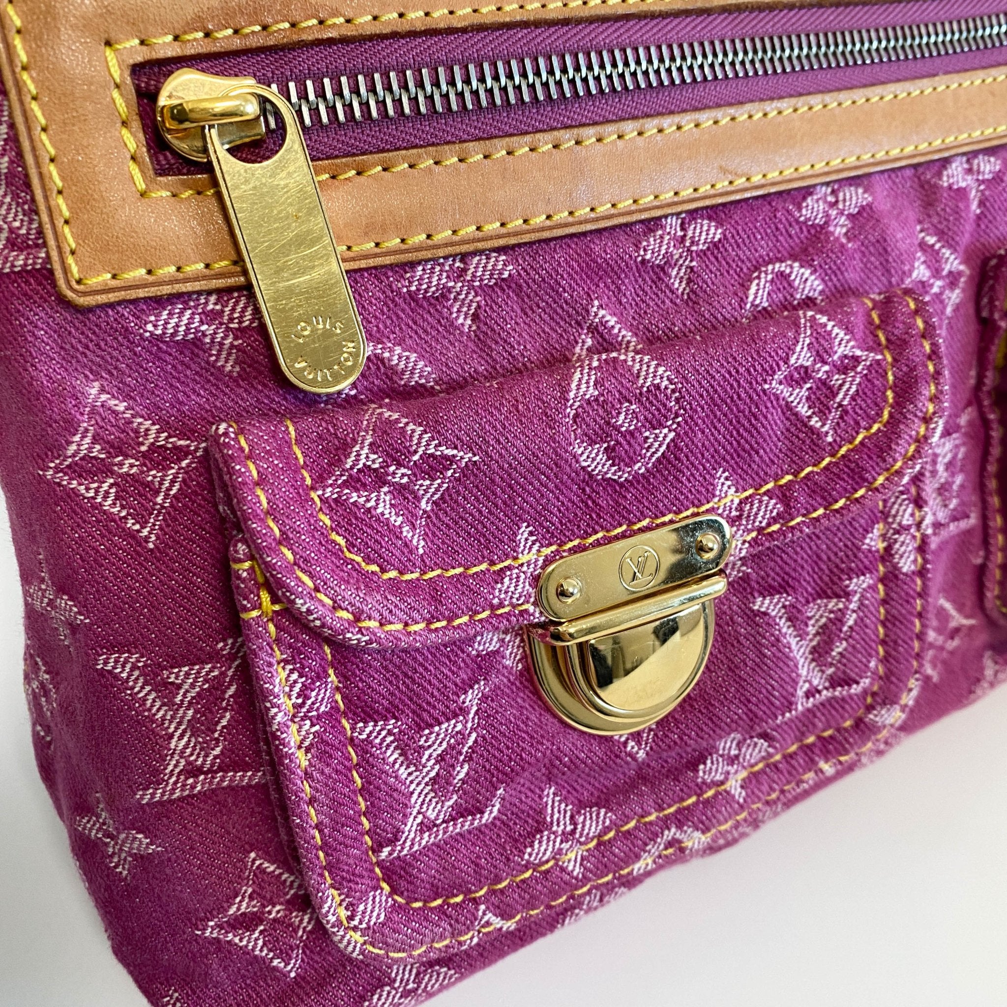 LOUIS VUITTON Baggy PM Monogram Pink Denim Shoulder Bag, in , Sold by HIVE PRELOVED - Shoulder Bags, ,